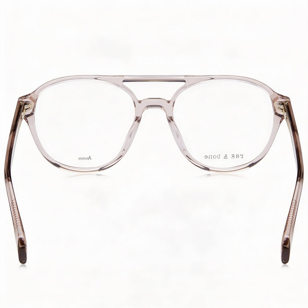Gafas de sol modernas para mujer rag & bone con montura de acetato en beige y lentes de policarbonato, tamaño 51 mm