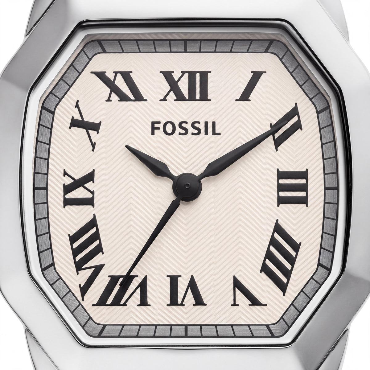 Fossil Harlow Women's Silver-Tone Stainless Steel Octagonal Case Bracelet Watch with Cream Dial, 27mm, Photo 2