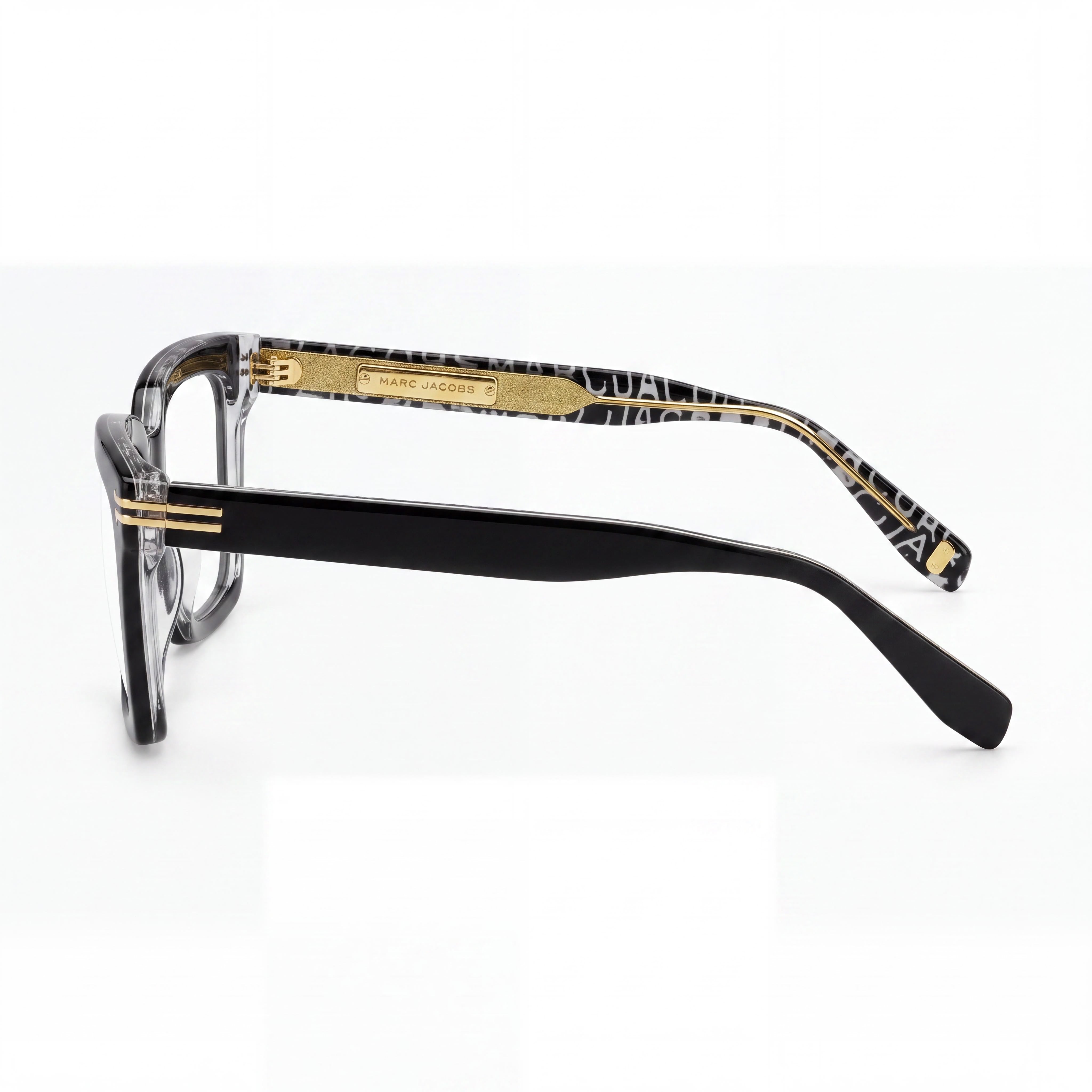 Marc Jacobs MJ 1100 Casual Women's Black and White Pattern Acetate Frame Black Pattern White Lens Non Polarized Sunglasses 52mm, Photo 2