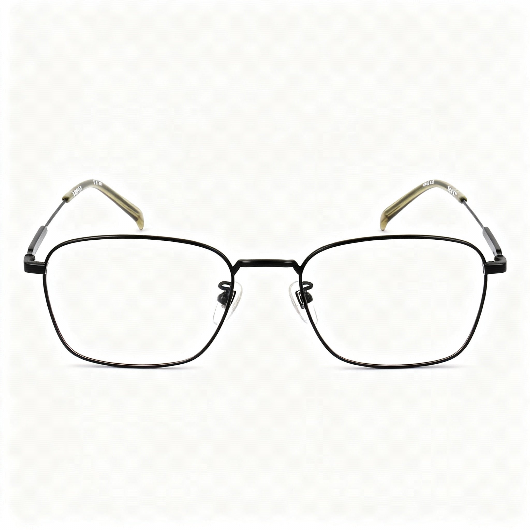 LEVIS Lv 7048/F/Lev Men's Full-Rim Square Metal Eyeglasses in Matte Black, Size 54-19-145, Photo 3