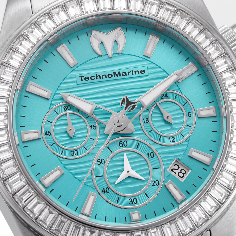 Reloj de pulsera para hombre TechnoMarine TF1069 con marco de acero, que incorpora función de cronógrafo y movimiento de cuarzo.