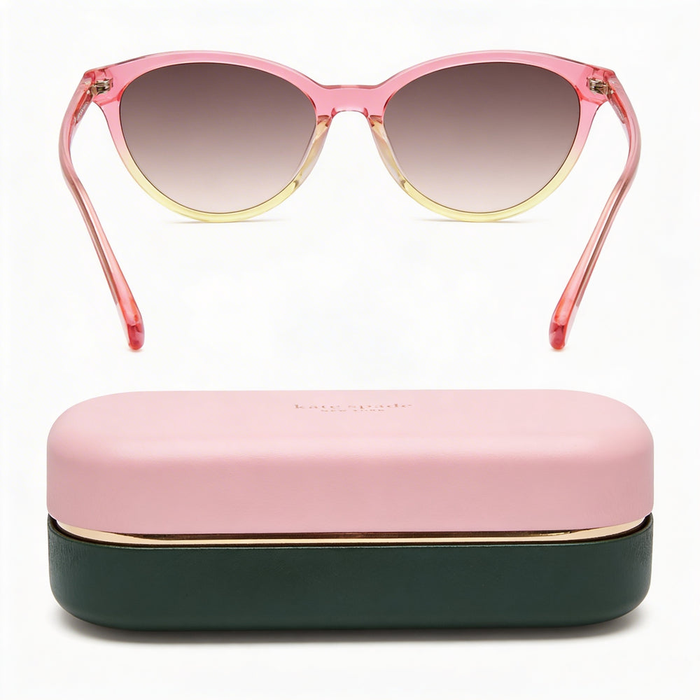 kate spade new york ADELINE/G/S Women's Pink Shaded Yellow Brown Acetate Gradient UV Sunglasses 55mm