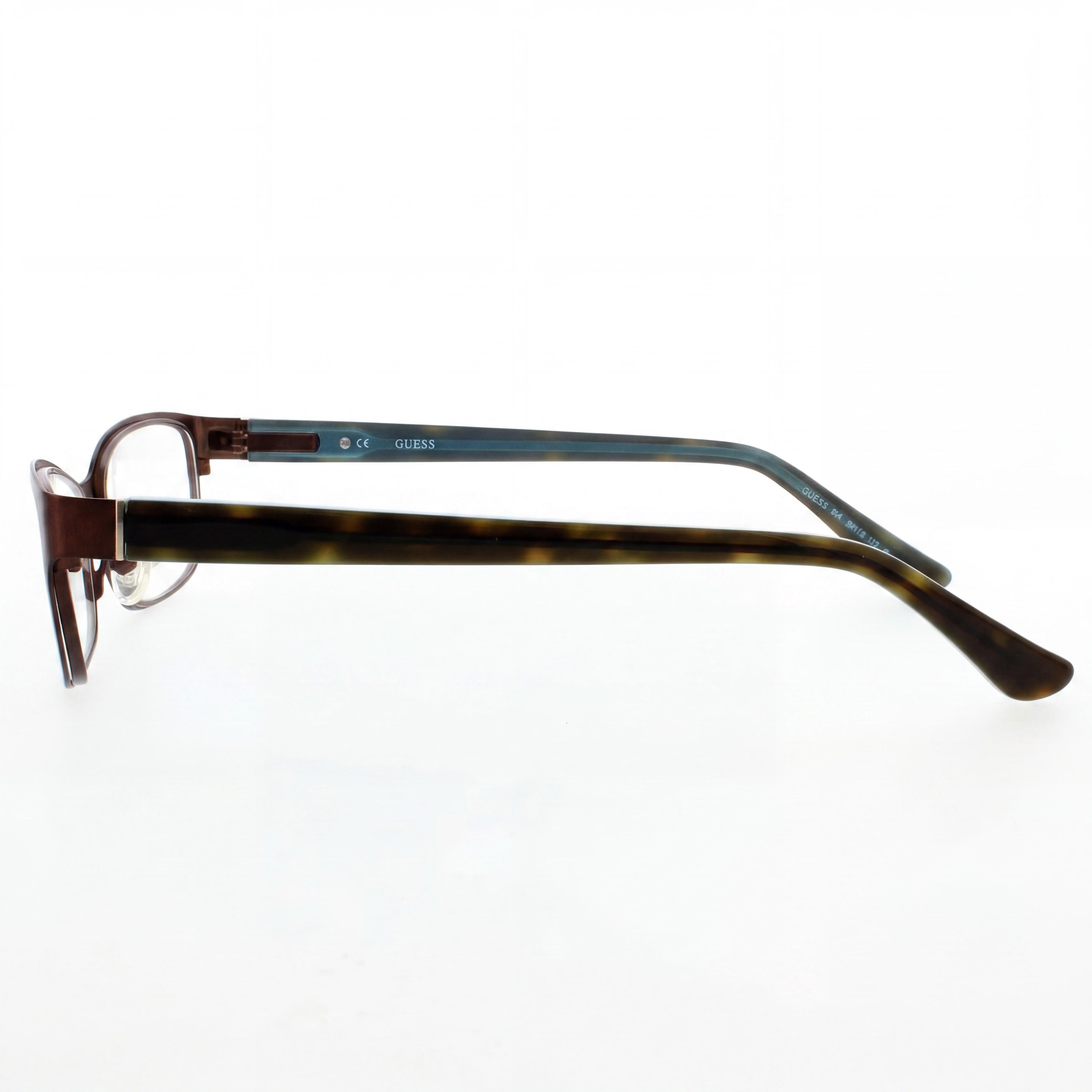GUESS Gu2515 Women's Eyeglass Frames in Matte Dark Brown Composite, Full Rim Style, 50mm Lens, Photo 2