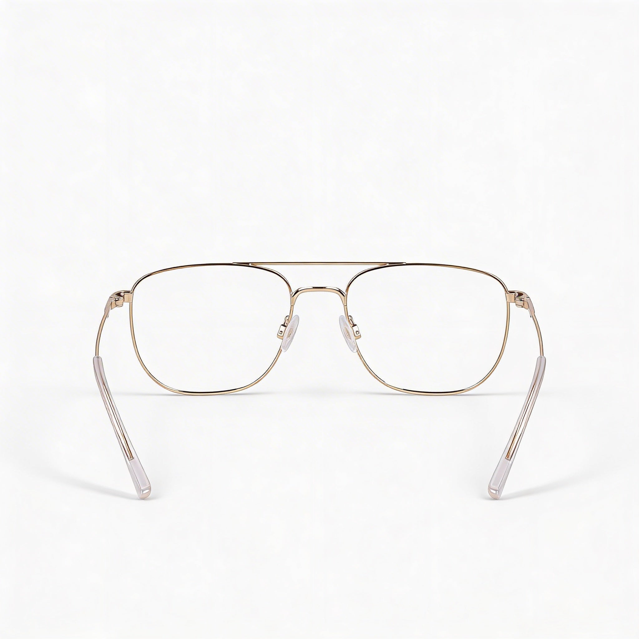 Flexon Casual Men's Gold Metal Eyeglasses Frames with 55mm Lens Width, 17mm Bridge, 145mm Temples, Photo 2