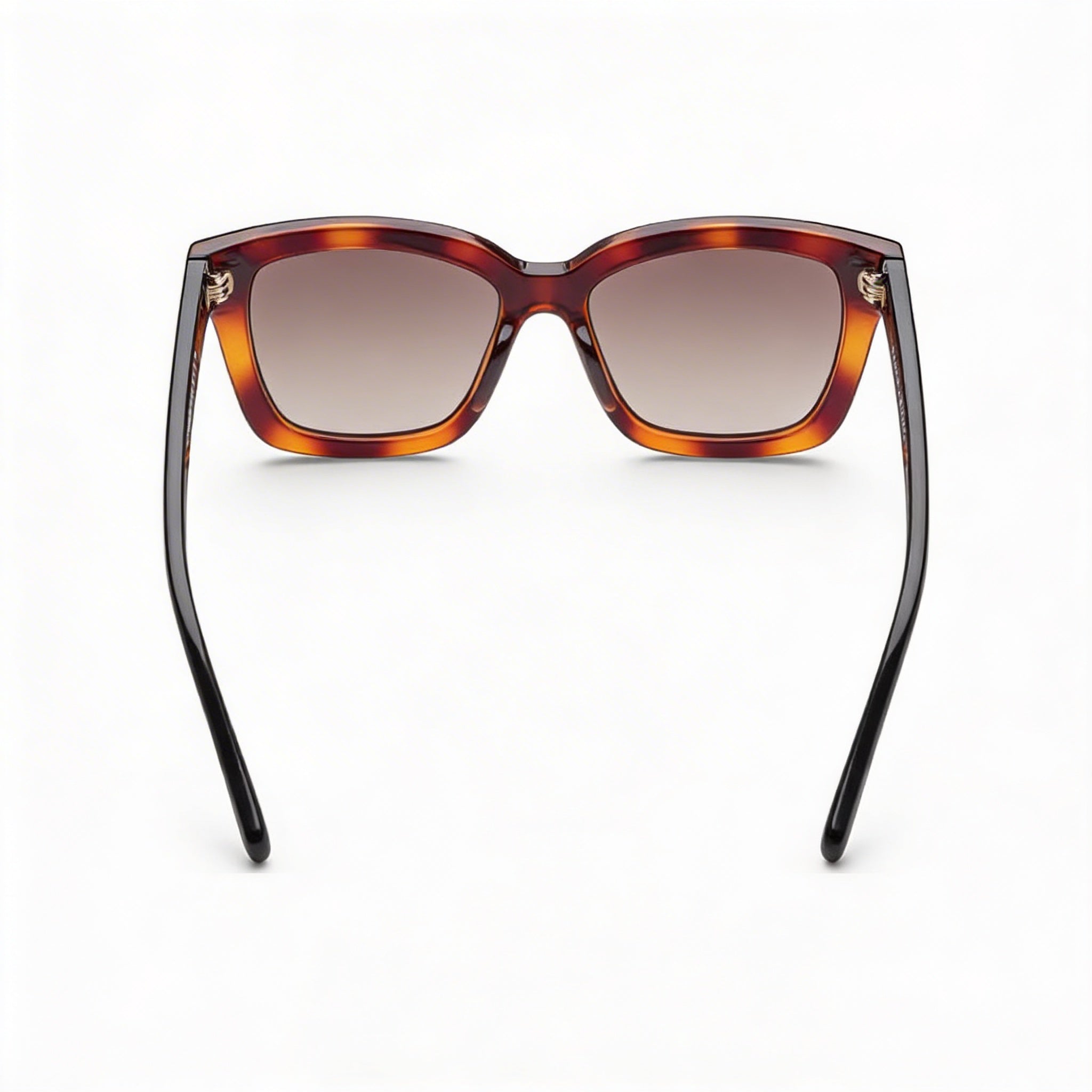 Gafas de sol clásicas unisex Ferragamo con montura de plástico Carey, lentes degradadas marrones sin polarizar y protección UV de 53 mm, Photo 4