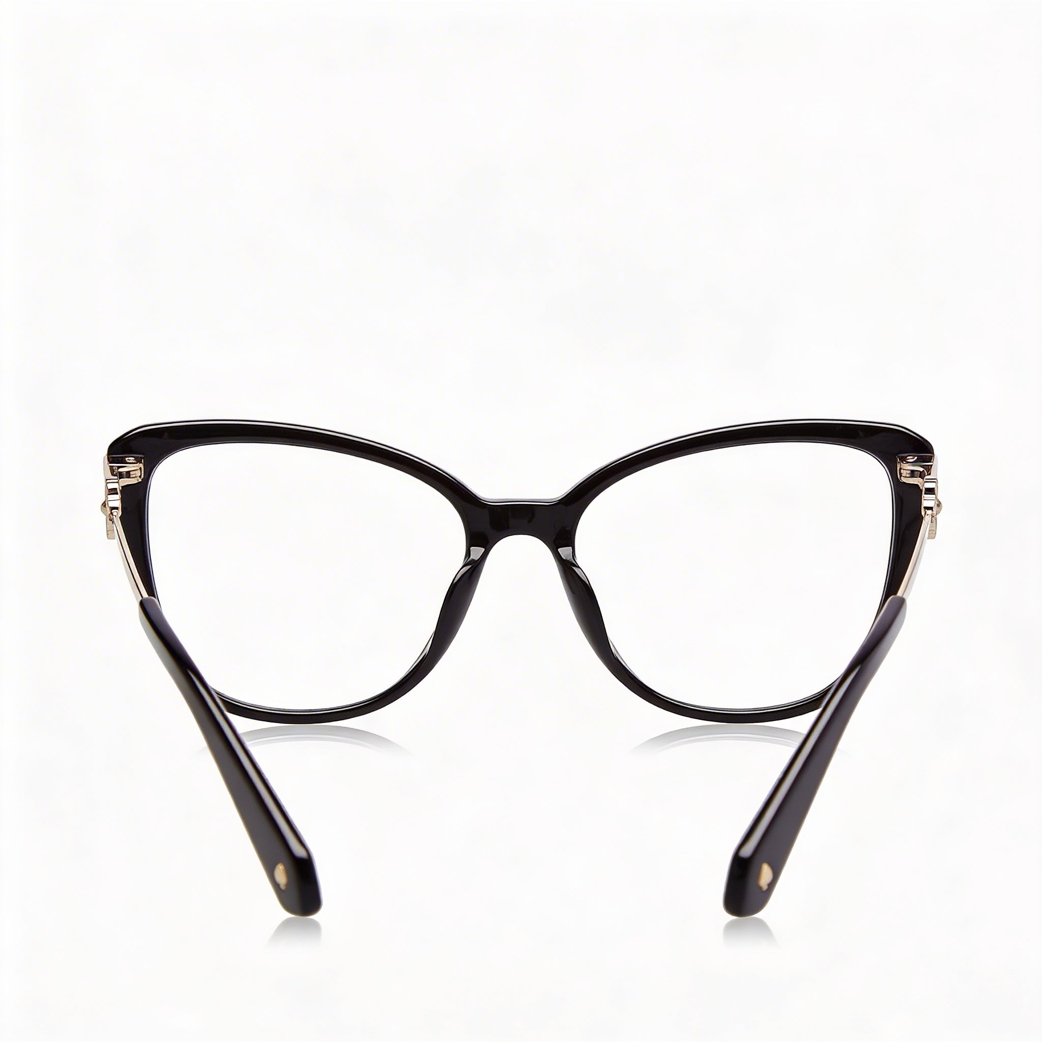 kate spade new york Flavia Women's Plastic Cat Eye Non- Sunglasses Black Gold Frame (51-16-140), Photo 3