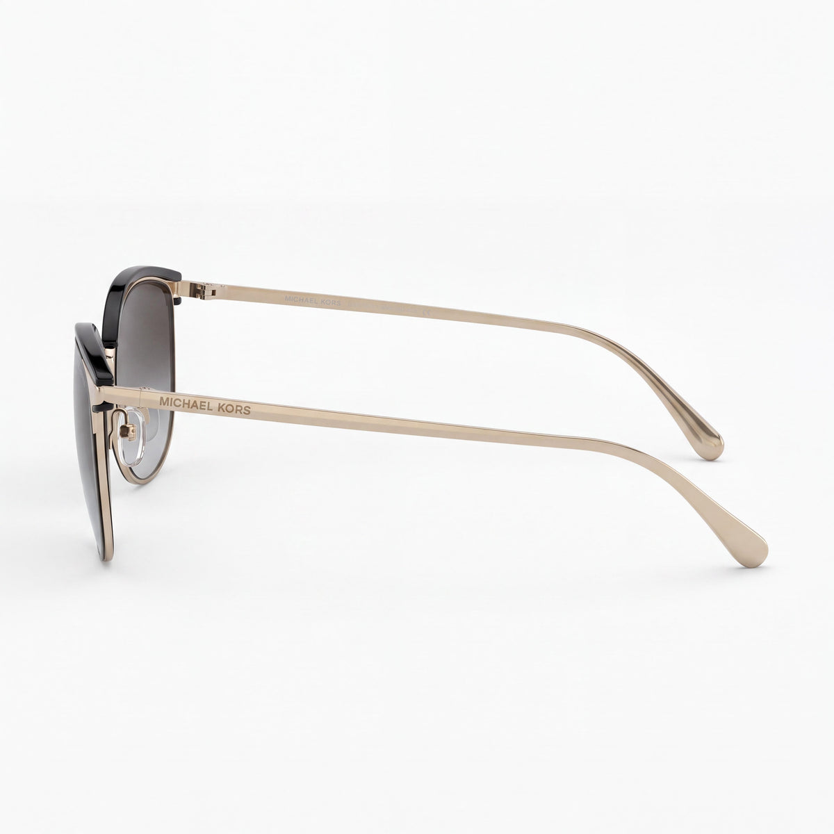 Michael Kors Women's 1088 Magnolia Round Metal Gold, Light Gold Dark Grey Sunglasses with Grey Non- Lenses 16-140mm, Photo 3