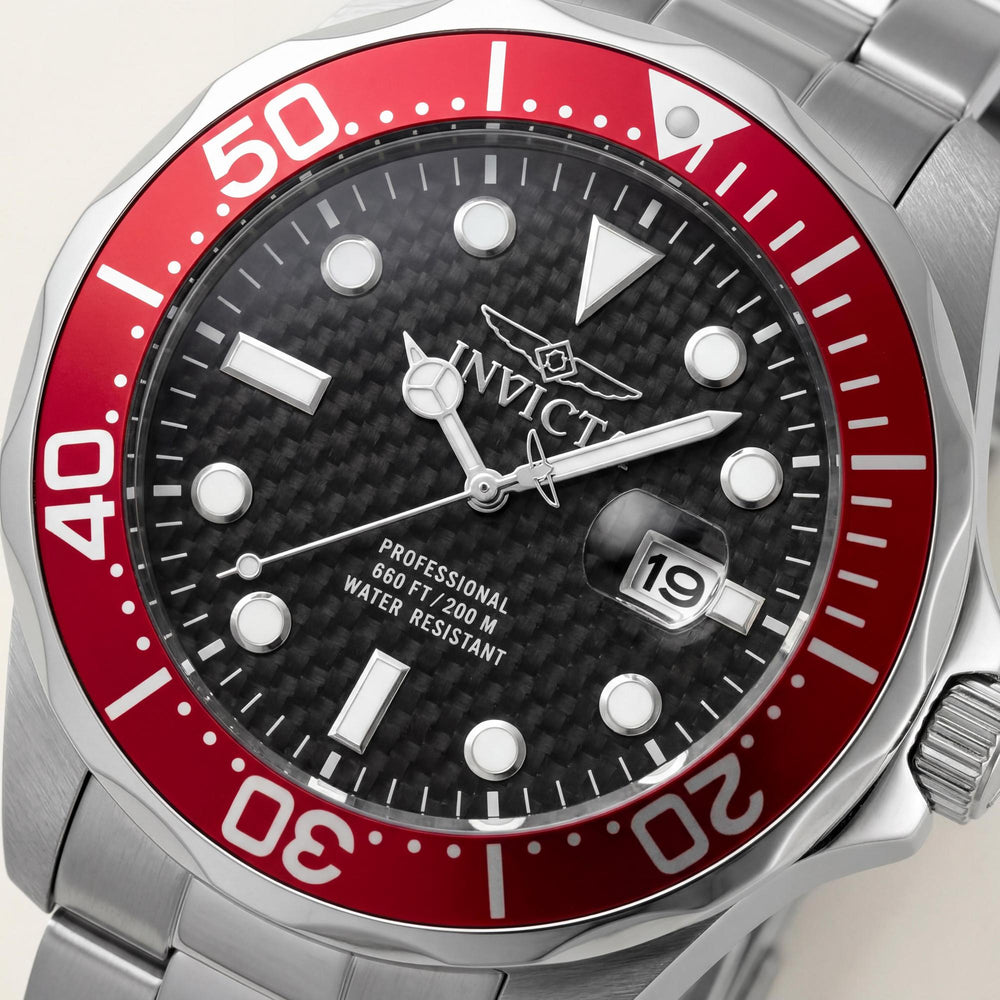Invicta 12565 Reloj Unisex de Acero Inoxidable Negro, 47mm