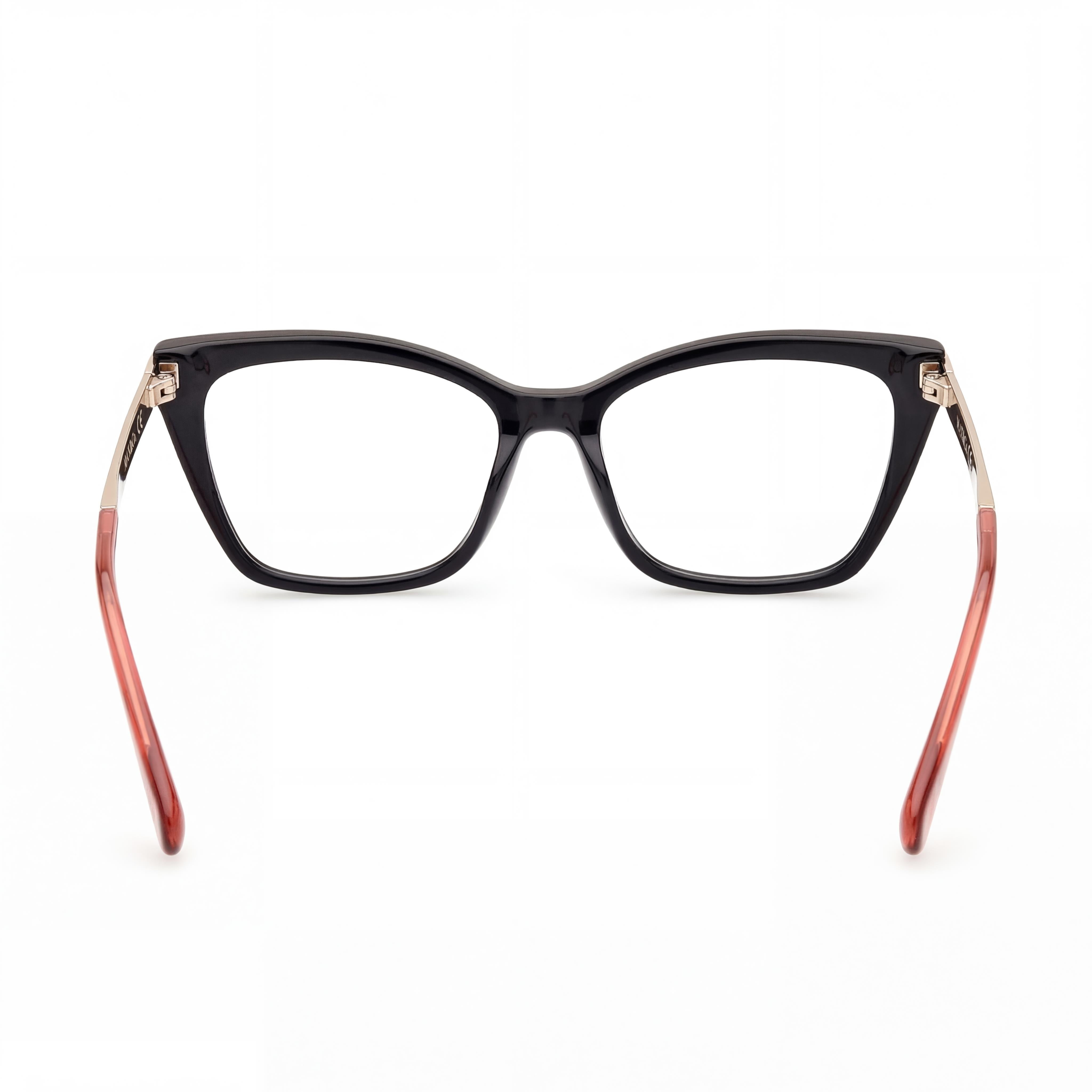Max & Co. MODERNO Women's Shiny Black Plastic Eyeglasses, Lens Width 53, Bridge Width 16, Temple Length 140, Photo 3
