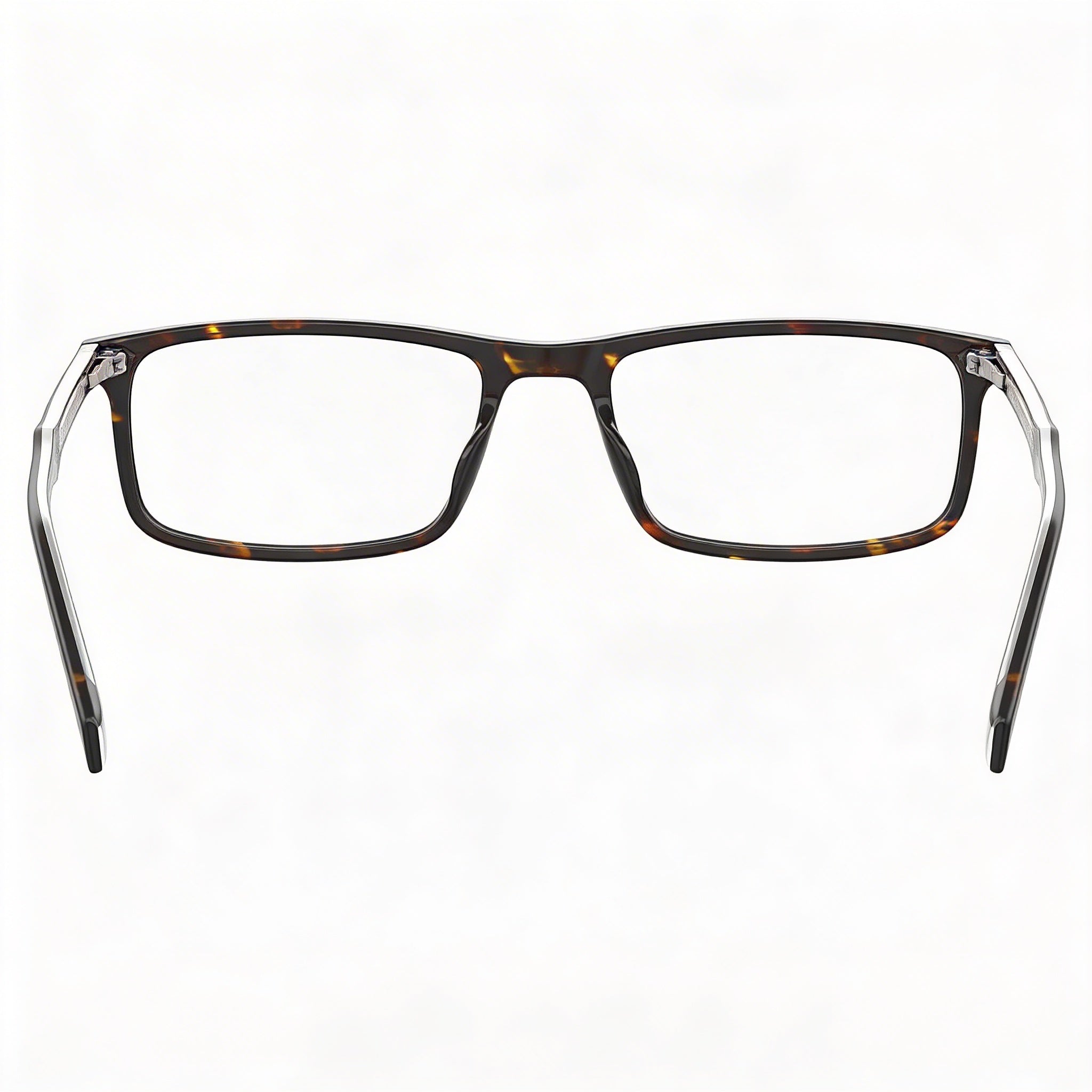 LEVIS LV 5020 Gafas Rectangulares de Borde Completo para Hombre, de Polimetilmetacrilato Color Habana Oscuro, con Micas de Demostración de 55mm, Photo 4