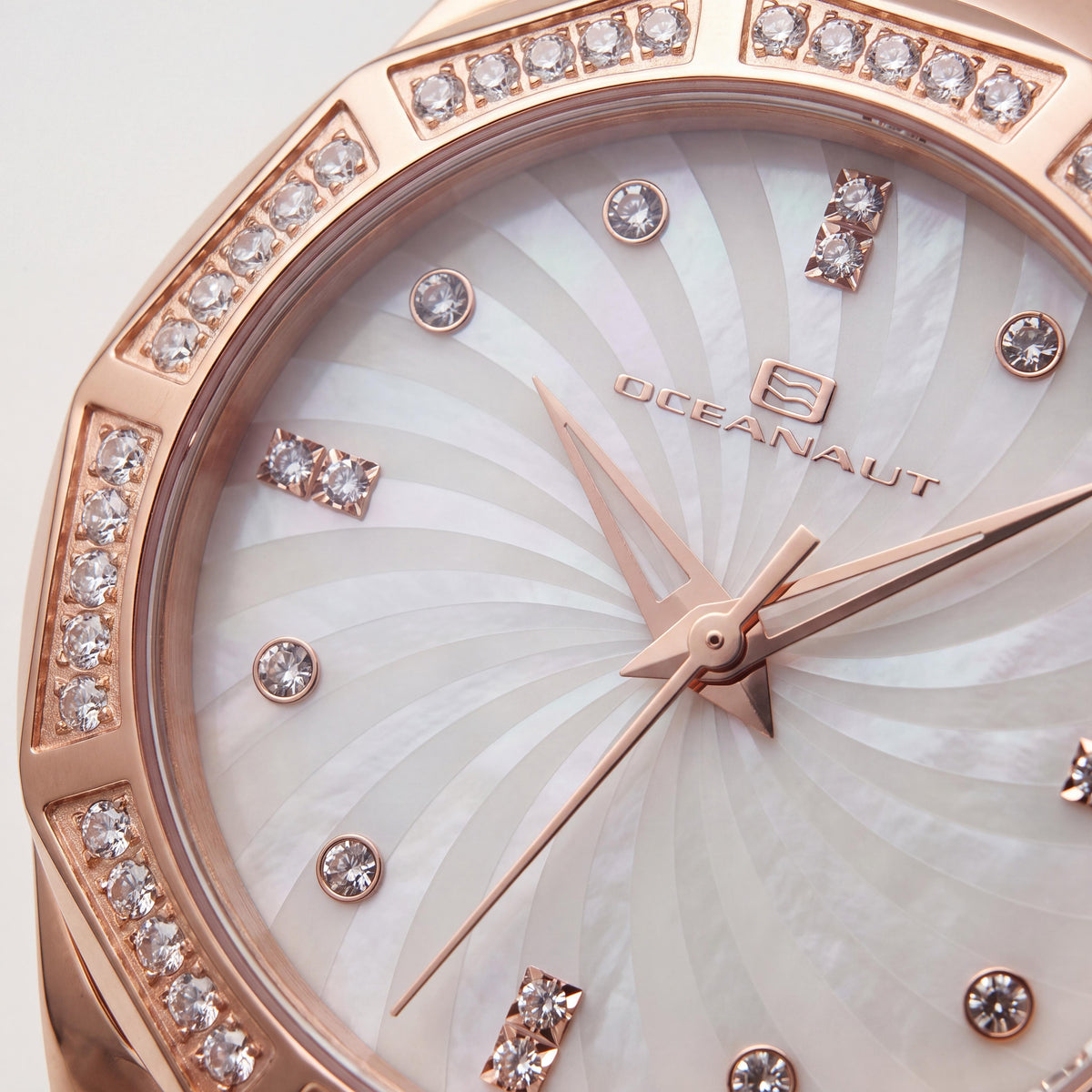 Reloj de Cuarzo Oceanaut para Mujer, Esfera de Nácar Blanco, Bisel, Esfera y Marcadores con Cristales, Photo 2