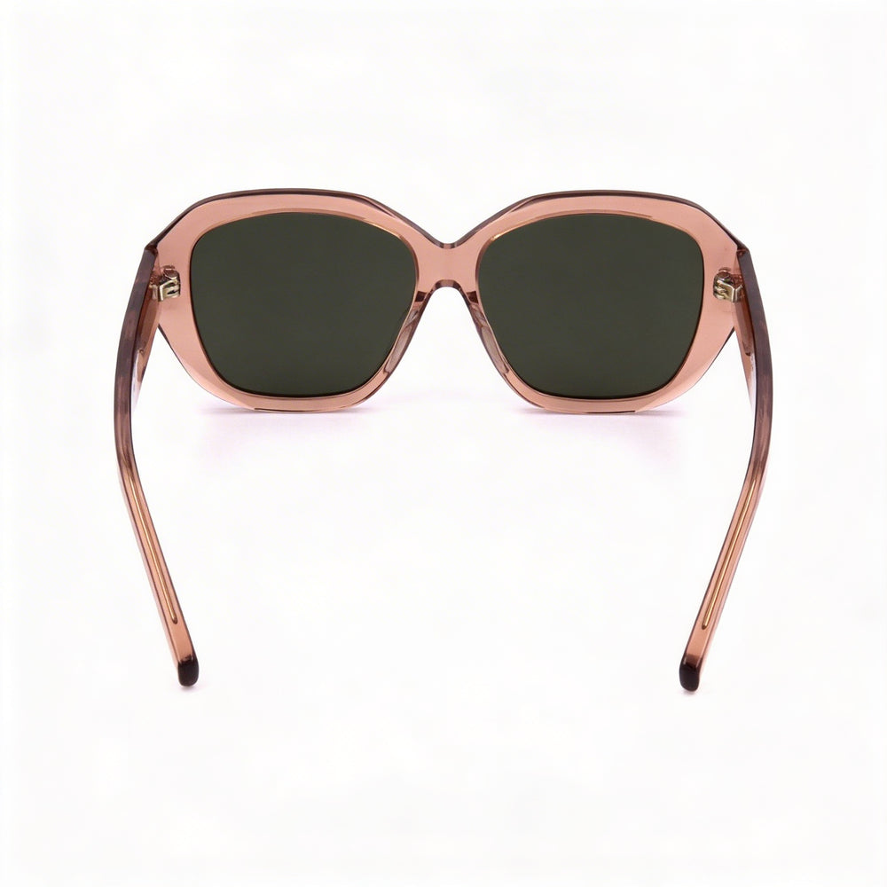 Gafas de sol Givenchy Casual para mujer, de plástico naranja brillante, con lentes verdes y protección UV 100 %, 56 mm