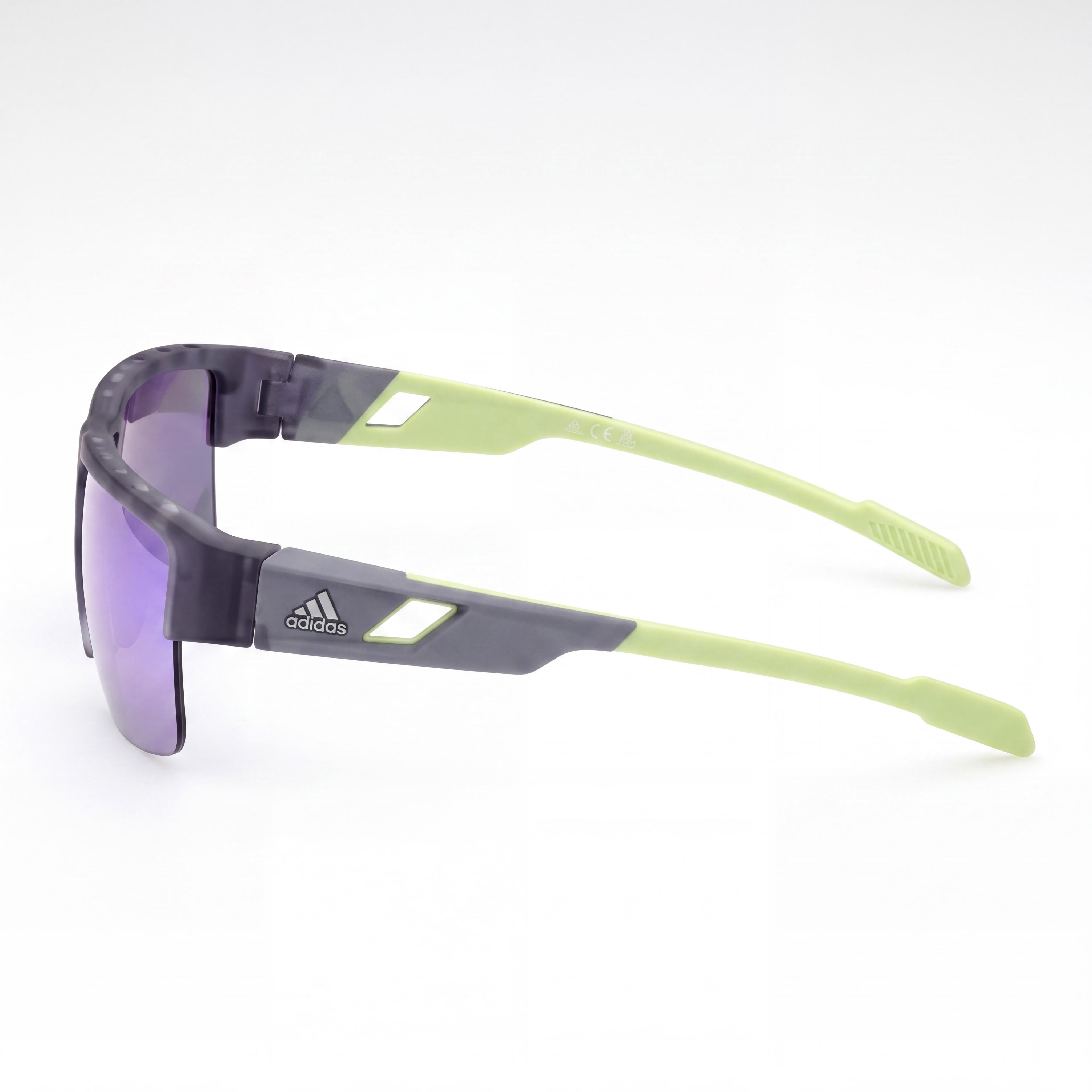 adidas SP0070 20Z Men's INJECTED Grey Frame Gradient Mirror Violet Lens UV Protection Sunglasses 68mm, Photo 3