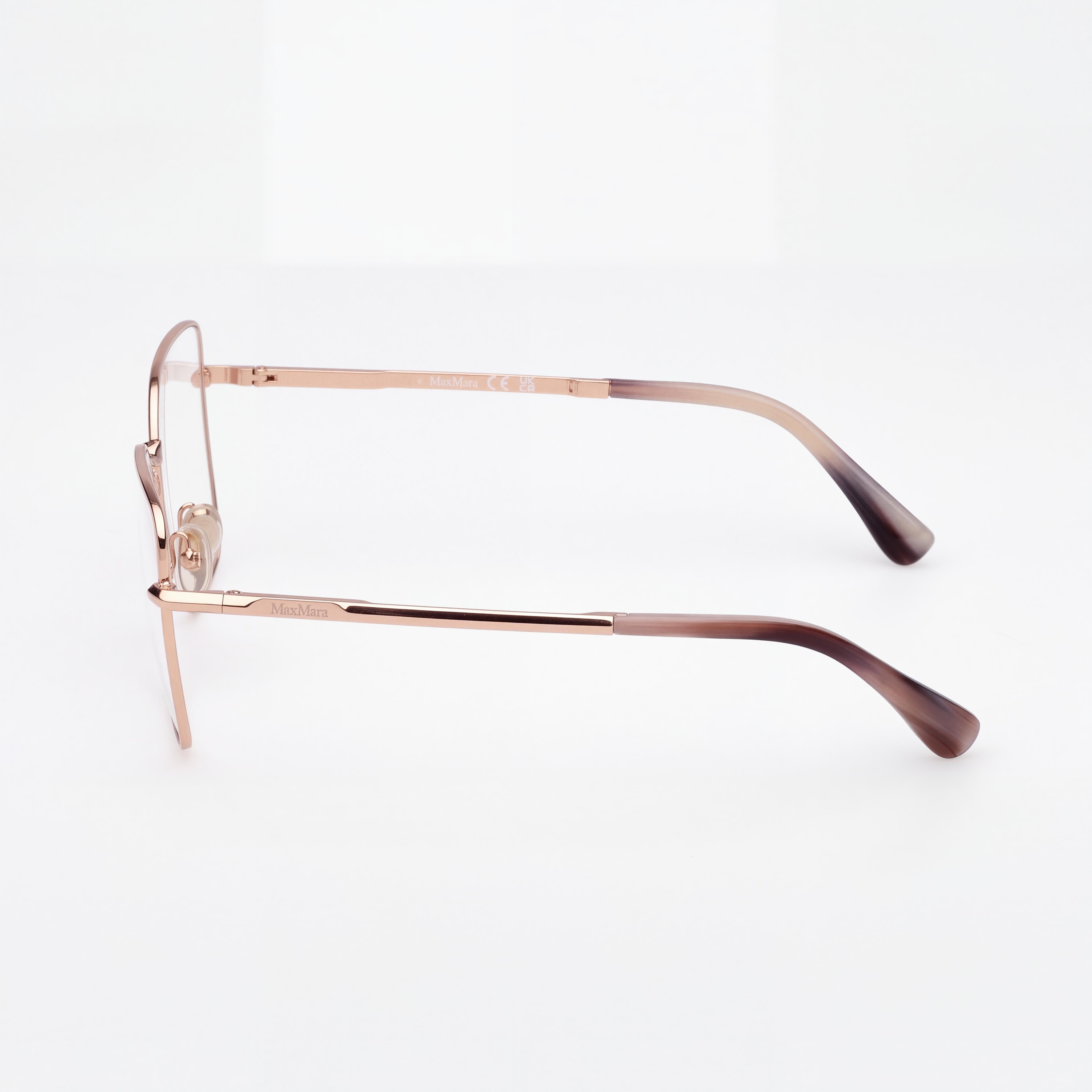 MaxMara Mm5187 Women's Metal Eyeglasses Rose Gold 55mm, Photo 2