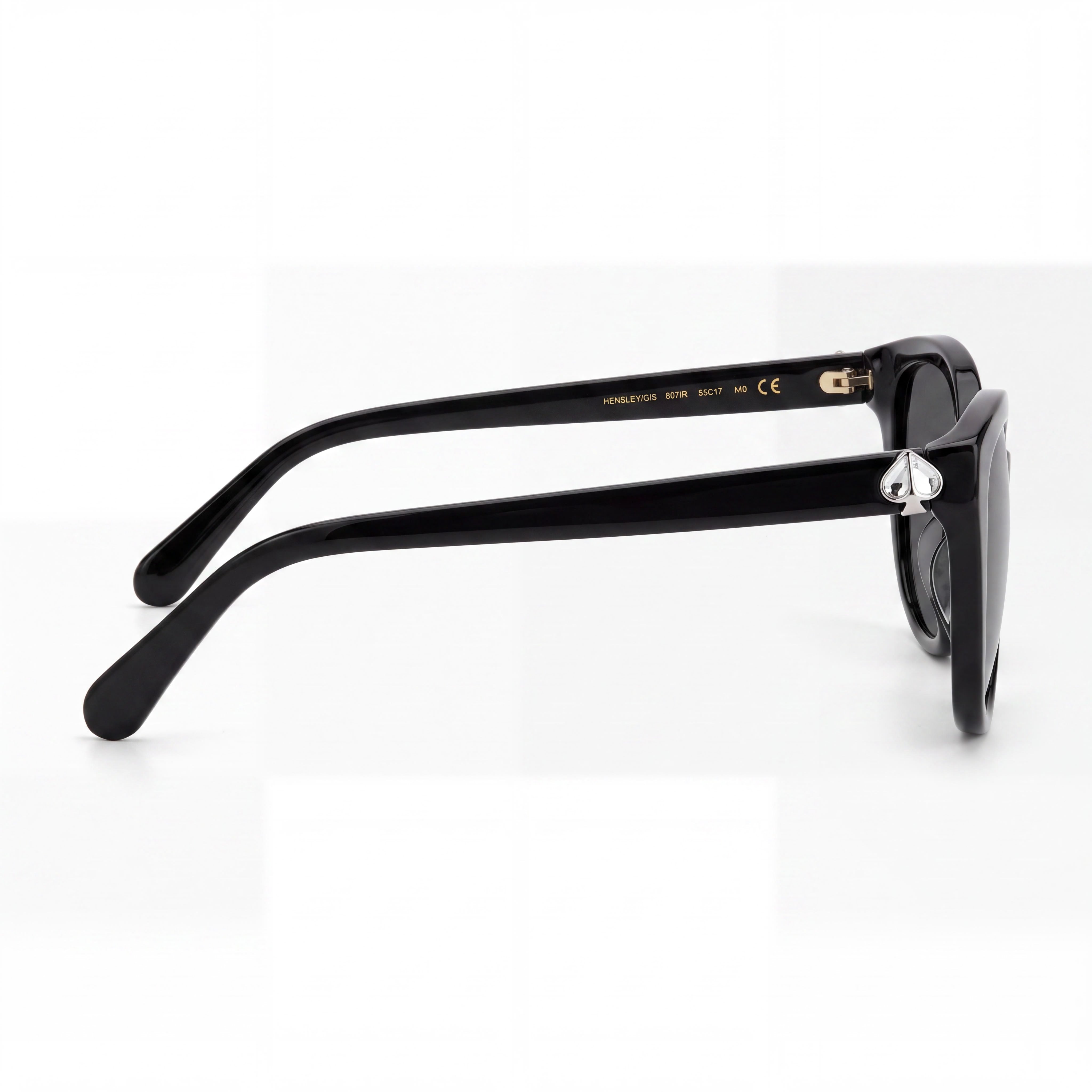 kate spade new york Hensley/G/S Women's Black Gray Plastic Frame Black Lens UV Protected Non-Polarized Sunglasses 55mm, Photo 3