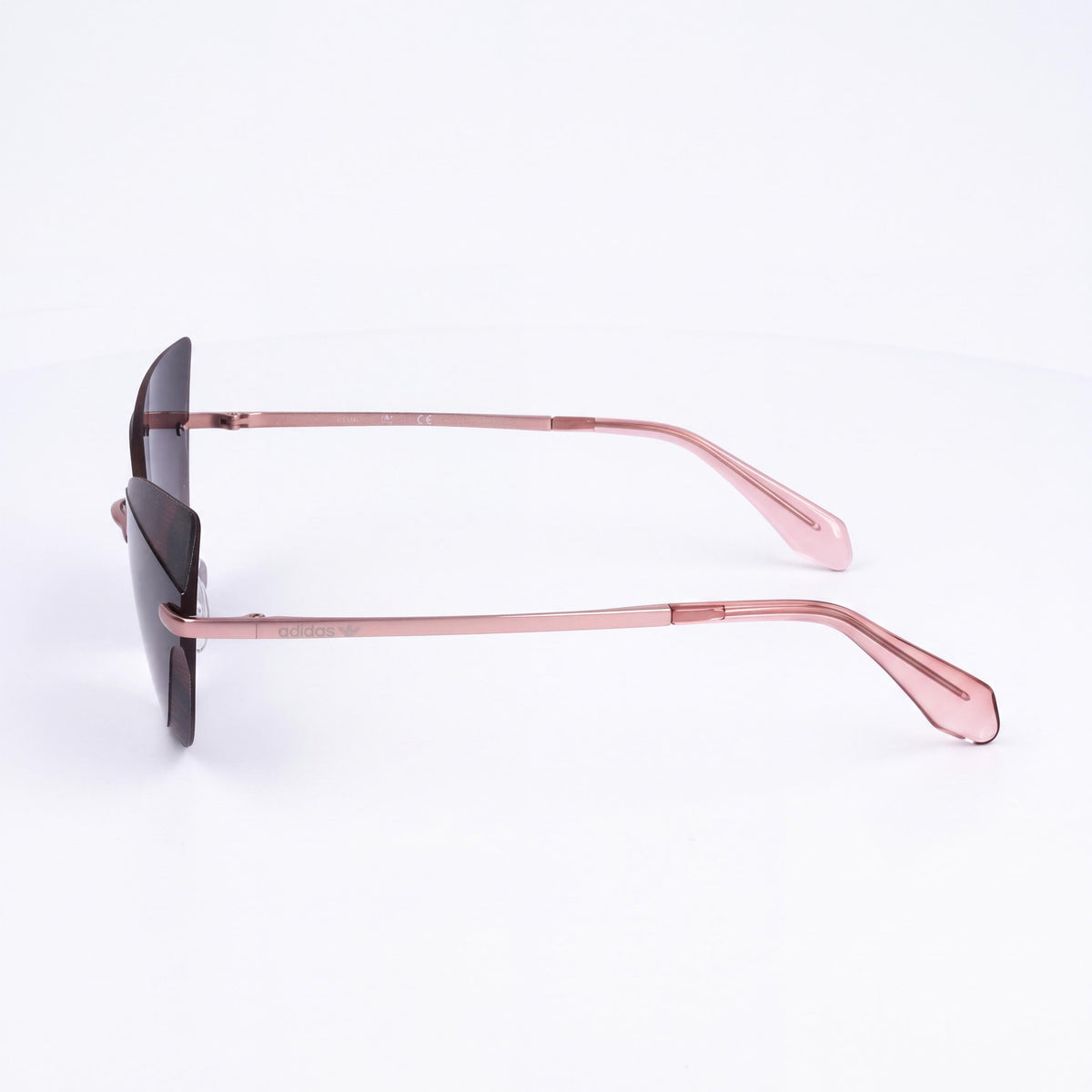 Gafas de sol unisex casuales adidas con montura metálica negra y rosa y lentes degradadas violeta no polarizadas de 64mm, Photo 2