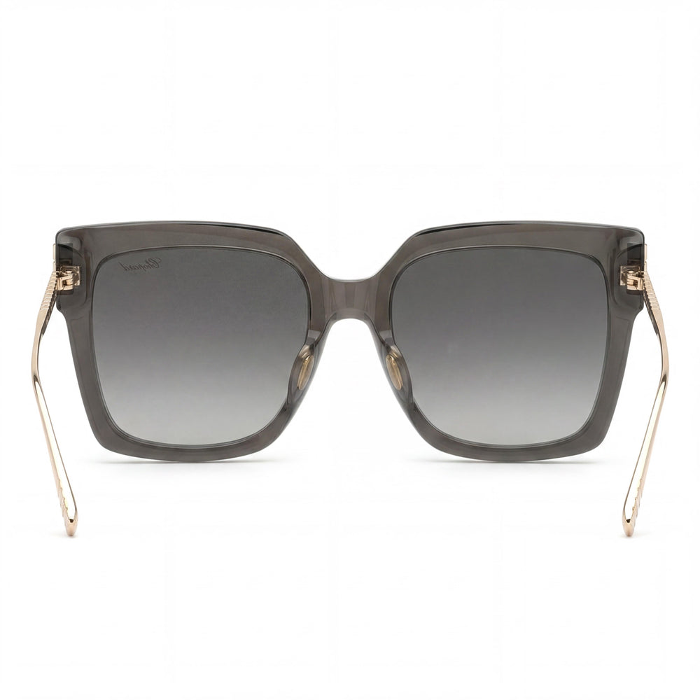 Chopard Women's Sch353m Titanium Grigio Trasparente Smoke Gradient Non-Polarized Sunglasses 54mm