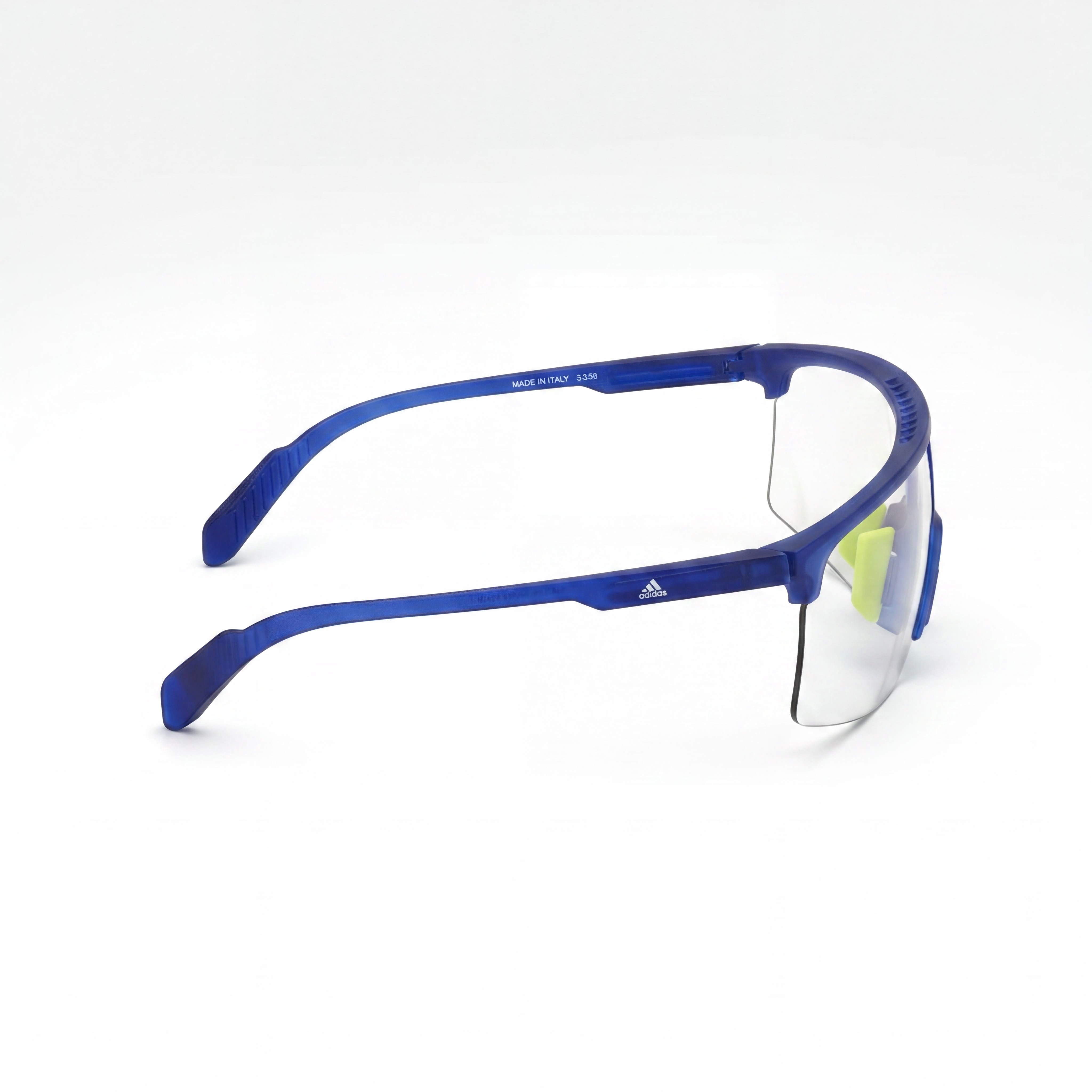adidas Classic Unisex Blue Plastic Clear Blue Acetate 55mm 100% UV Protection Lightweight Anti-Fog Non-Slip Sunglasses, Photo 2