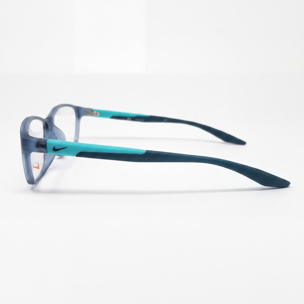 Nike 7130af Unisex Polarized Propionate Sunglasses, Blue with Jade/Space Blue Frame, Space Blue Lens 57mm