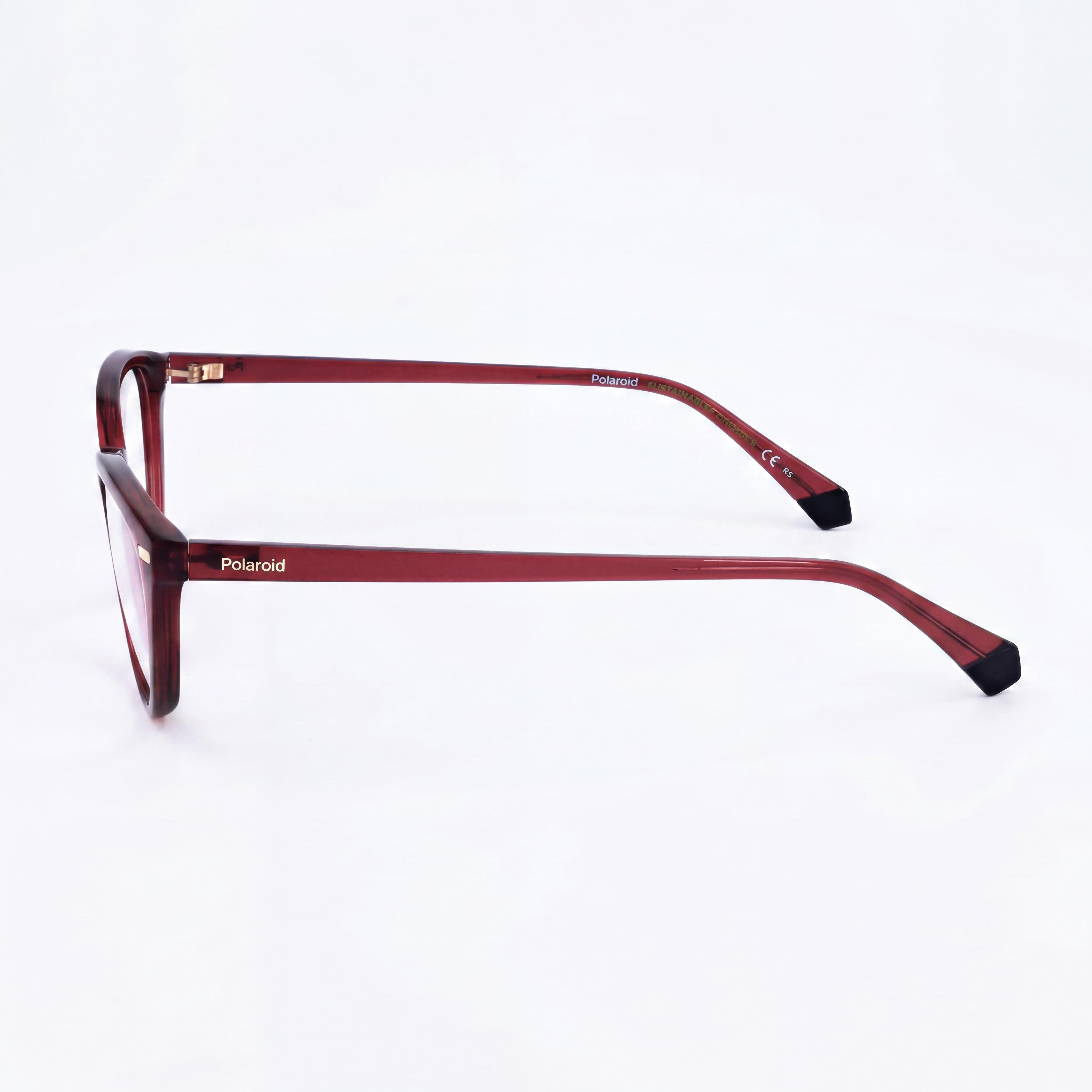 Polaroid Pld D432 Women's Transparent Red Injected Eyeglasses 53mm, Photo 2
