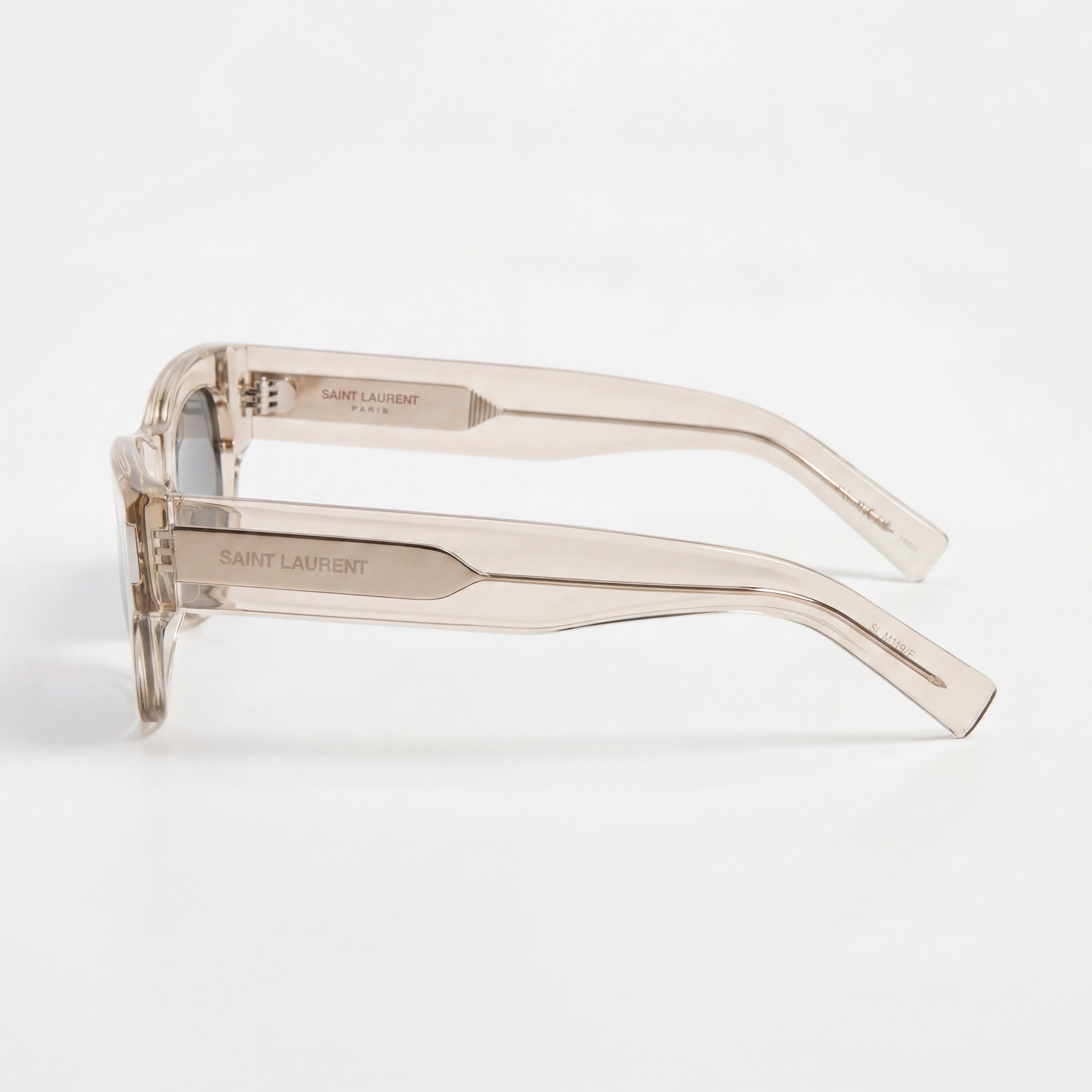 Yves Saint Laurent SL 573 Cat Eye Women's Beige Silver Plastic Frame UV Protection Sunglasses 49mm, Photo 3