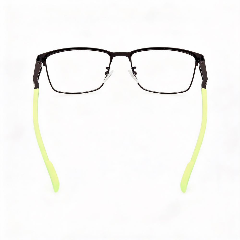 Gafas adidas Navigator con montura metálica para hombre con acabado en negro mate y verde claro mate, 55 mm