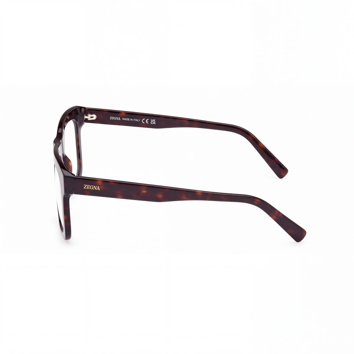 Montura óptica unisex Ermenegildo Zegna EZ5276 de plástico color Habana oscuro con lentes transparentes 52-22-145, Photo 3