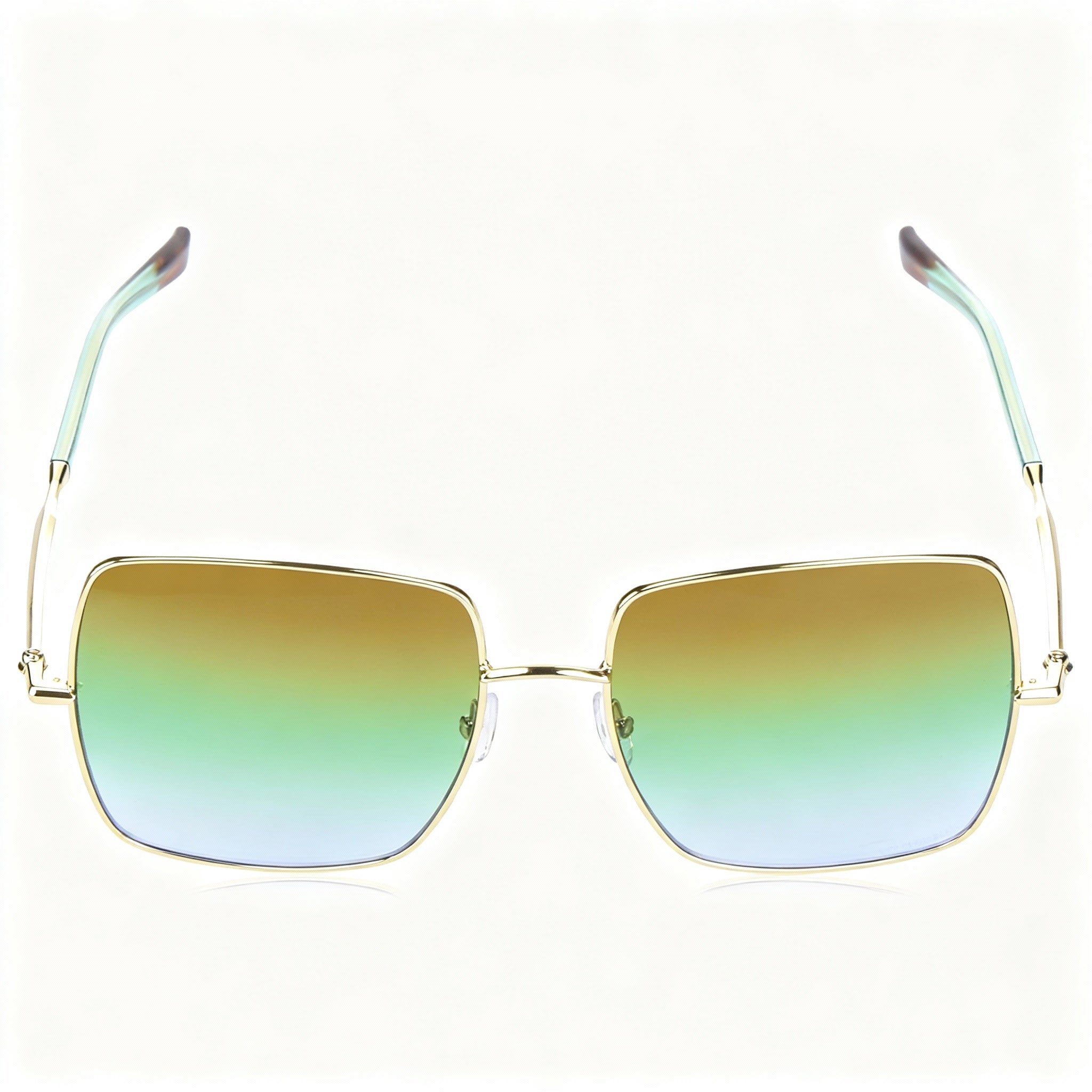 Missoni Classic Women's Stainless Steel Gold Brown Green Degrade Gold Lens 100% UV Protection 58mm Sunglasses, Photo 3