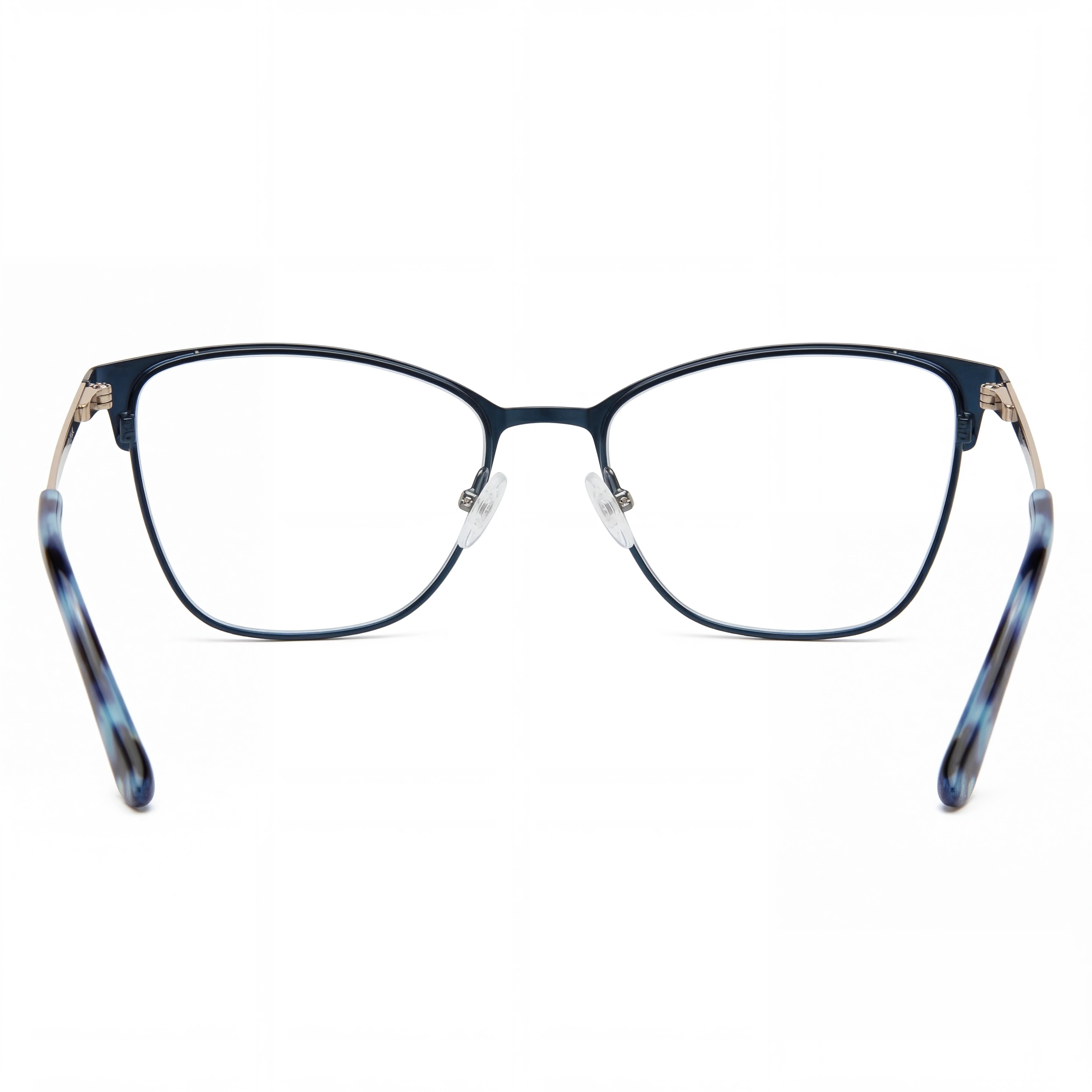 Gafas clásicas de Liz Claiborne para mujer con montura de metal azul y lentes de policarbonato multicolor 54-16-140, Photo 2