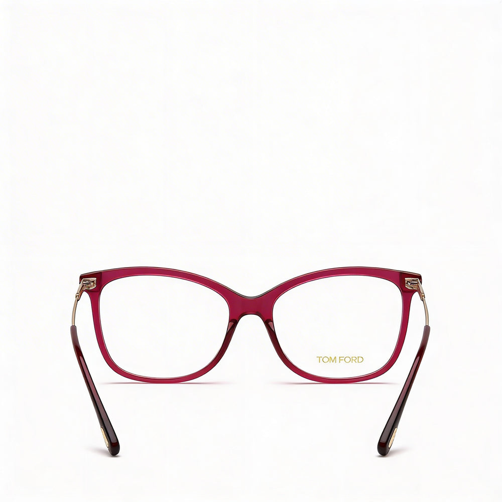 Gafas Tom Ford Modern Unisex de Plástico con Montura Frontal Violeta Transparente y Varillas Oro Rosa 52-17-140