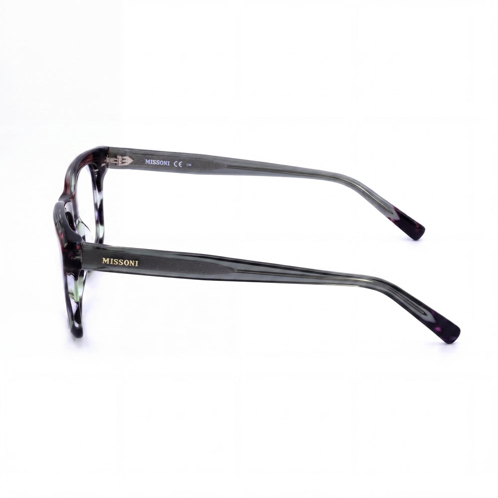 Gafas M Missoni MIS 0117 casuales para mujer, montura de acetato, lentes de policarbonato, Havana Violet, 50 mm de ancho de lente