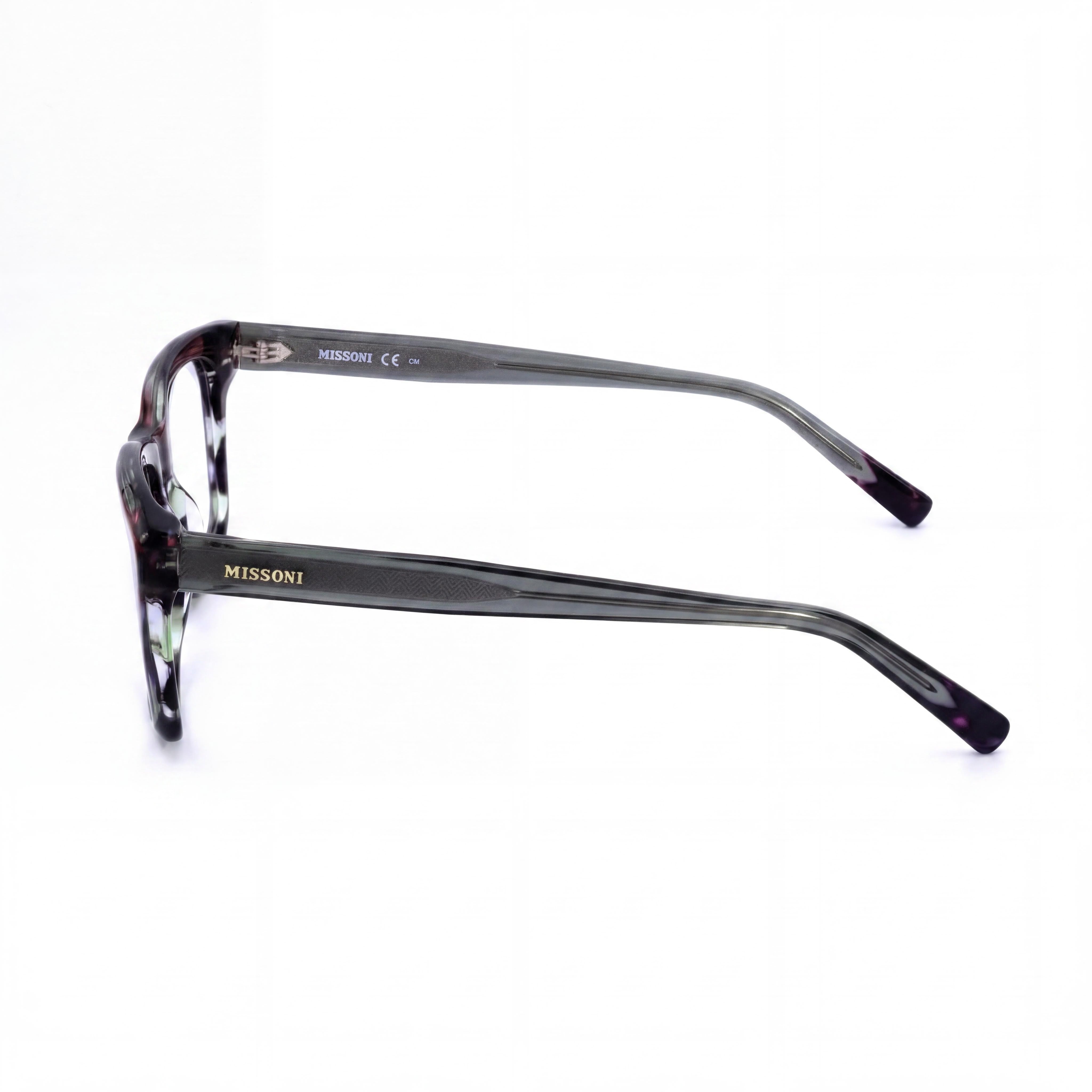 Gafas M Missoni MIS 0117 casuales para mujer, montura de acetato, lentes de policarbonato, Havana Violet, 50 mm de ancho de lente, Photo 2