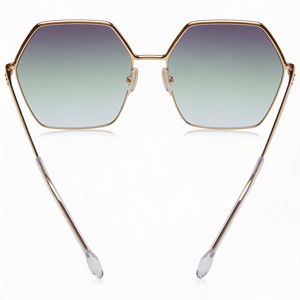 Gafas de sol Isabel Marant Thin Metal Edgy para mujer, de acero inoxidable, color oro rosa y gris, con protección UV, 59 mm