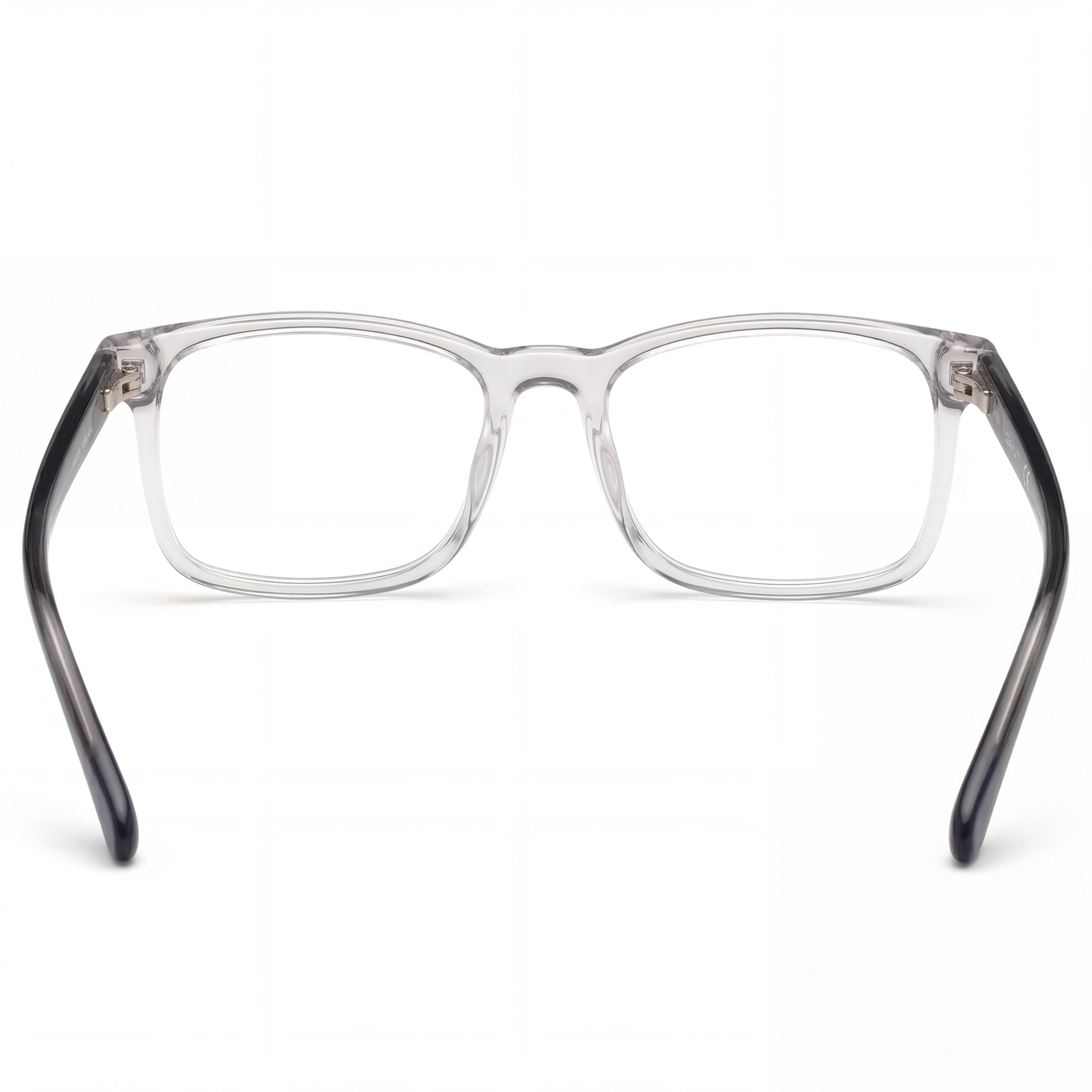 Gafas clásicas GANT para hombre con montura de plástico gris-negro y lentes de policarbonato sin graduar de 53 mm, Photo 3