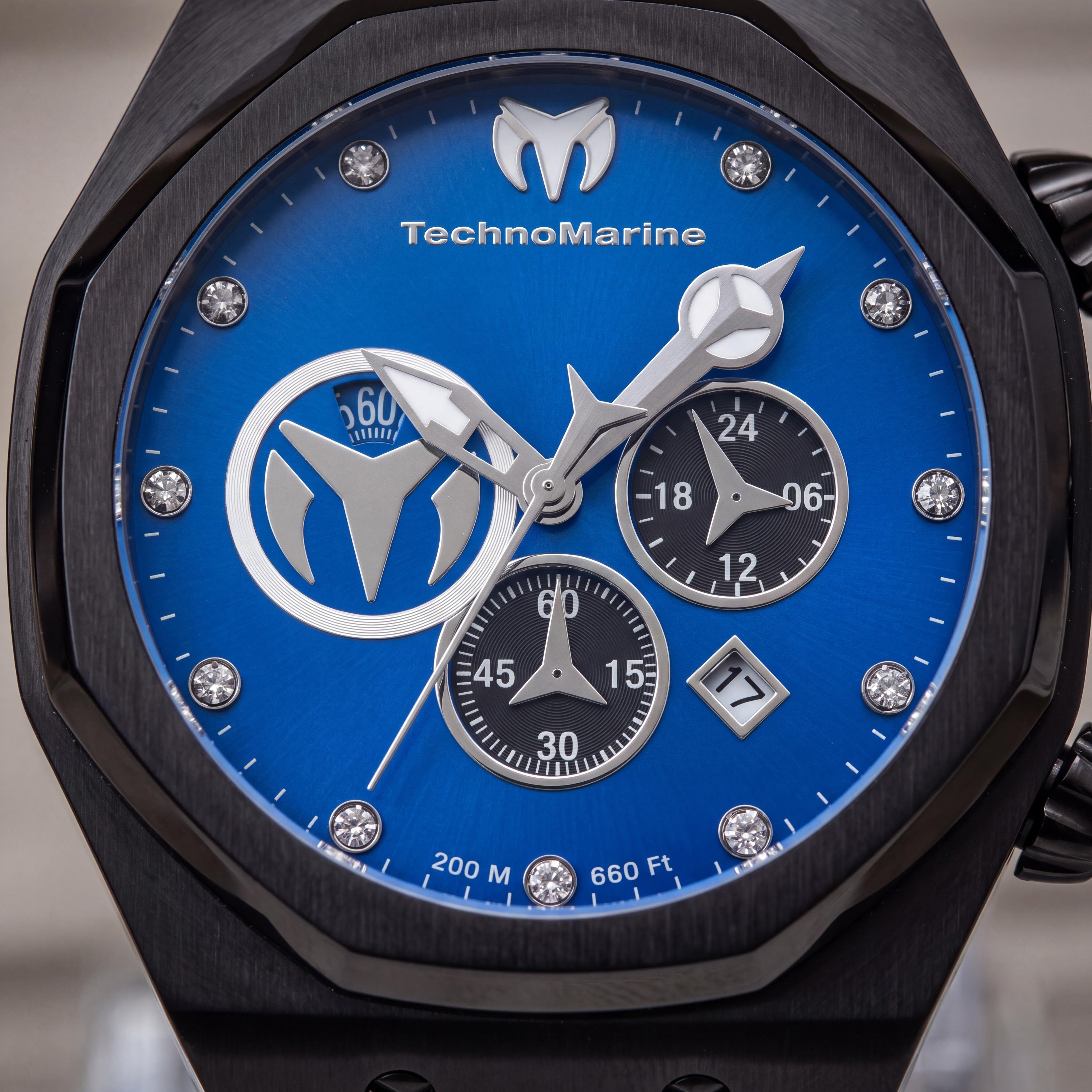 Technomarine Reef TM-523001 Men's Quartz Stop Watch, Stainless Steel, Blue Dial, 45mm, Photo 2