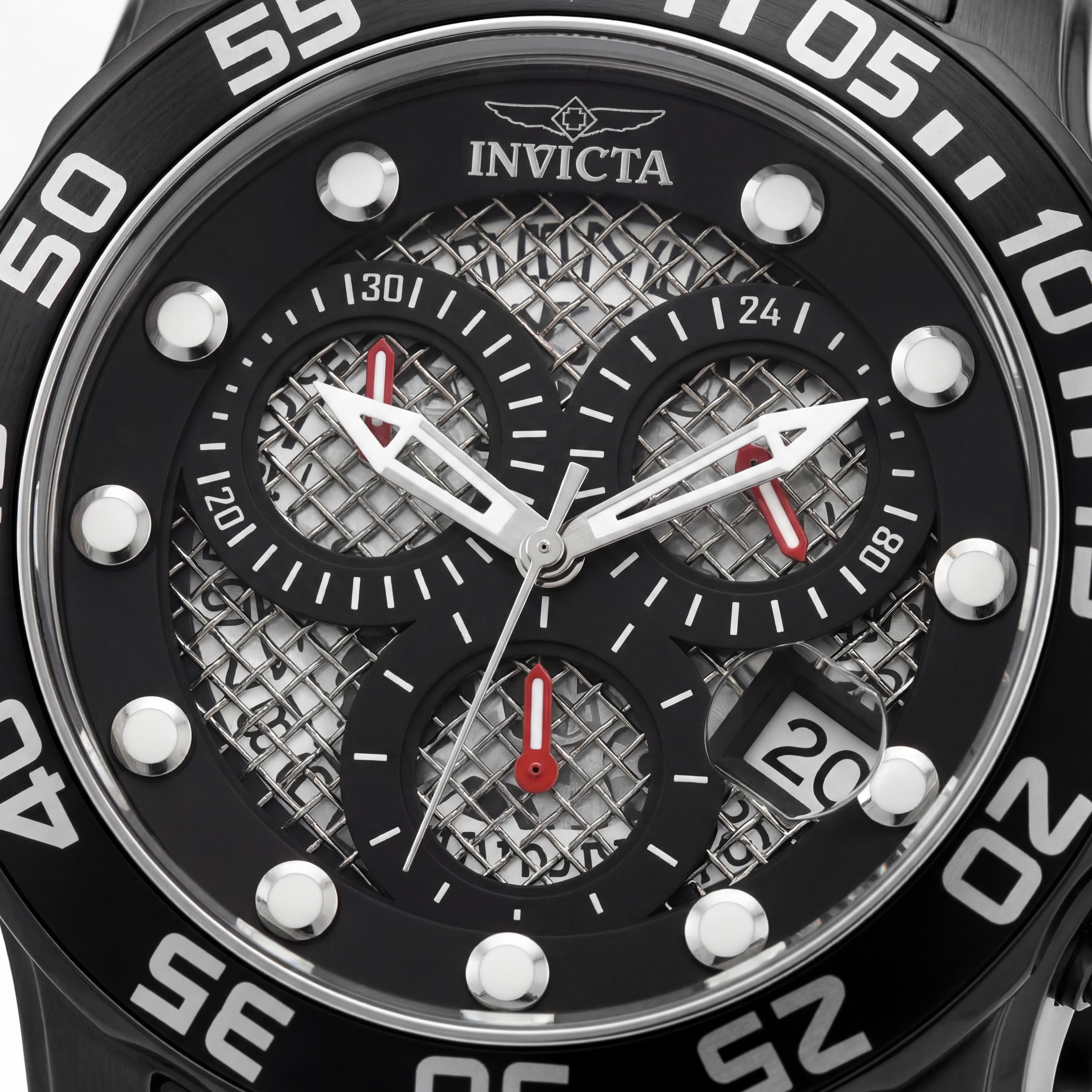 Invicta Men's Pro Diver 19838 Black Ion-Plated Stainless Steel Quartz Bracelet Watch, 49mm Case, 300m Water Resistant, Photo 2