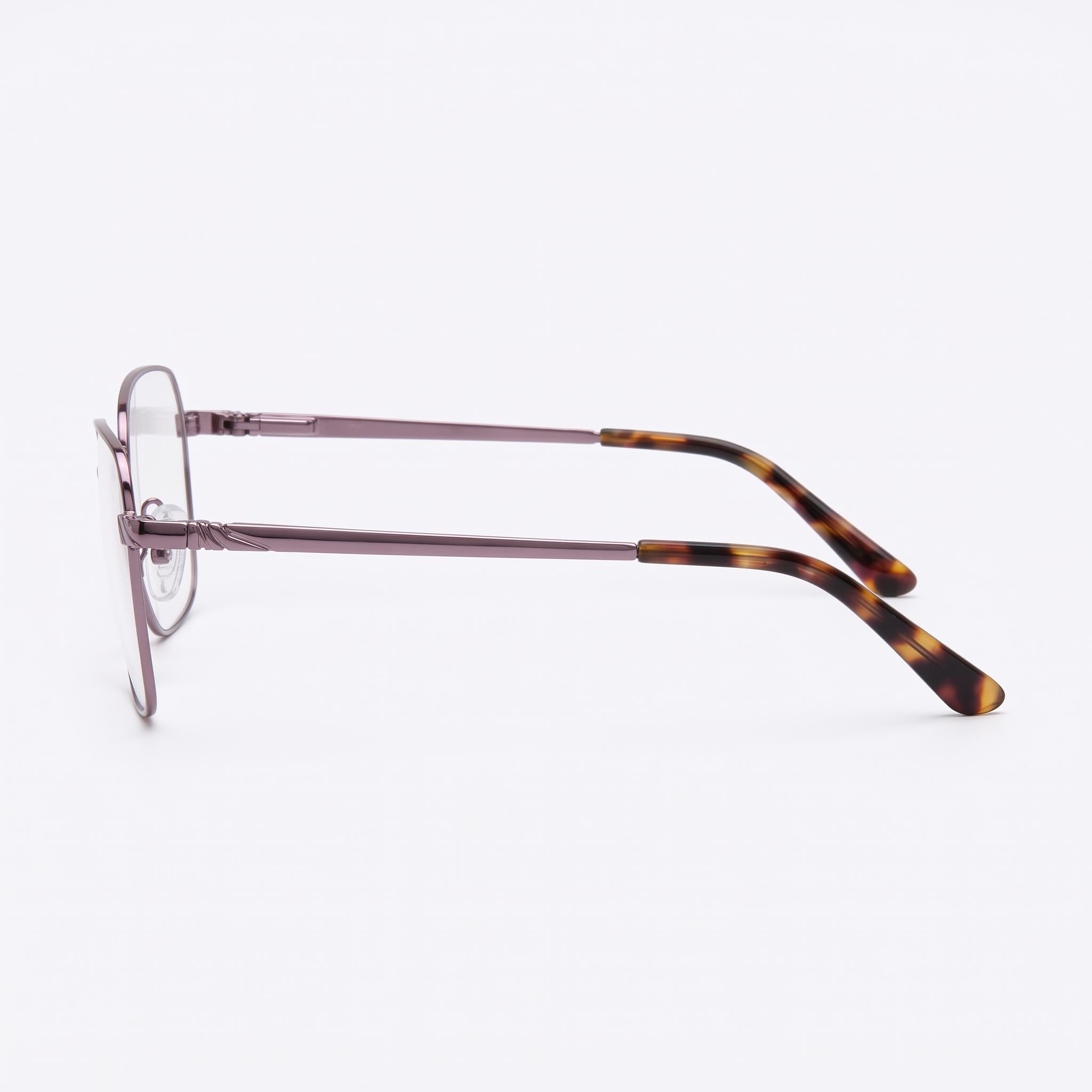 Adensco Classic Men's Violet Metal Frame Eyeglasses with Multicolor Polycarbonate Lenses, Size 53-16-135, Photo 2