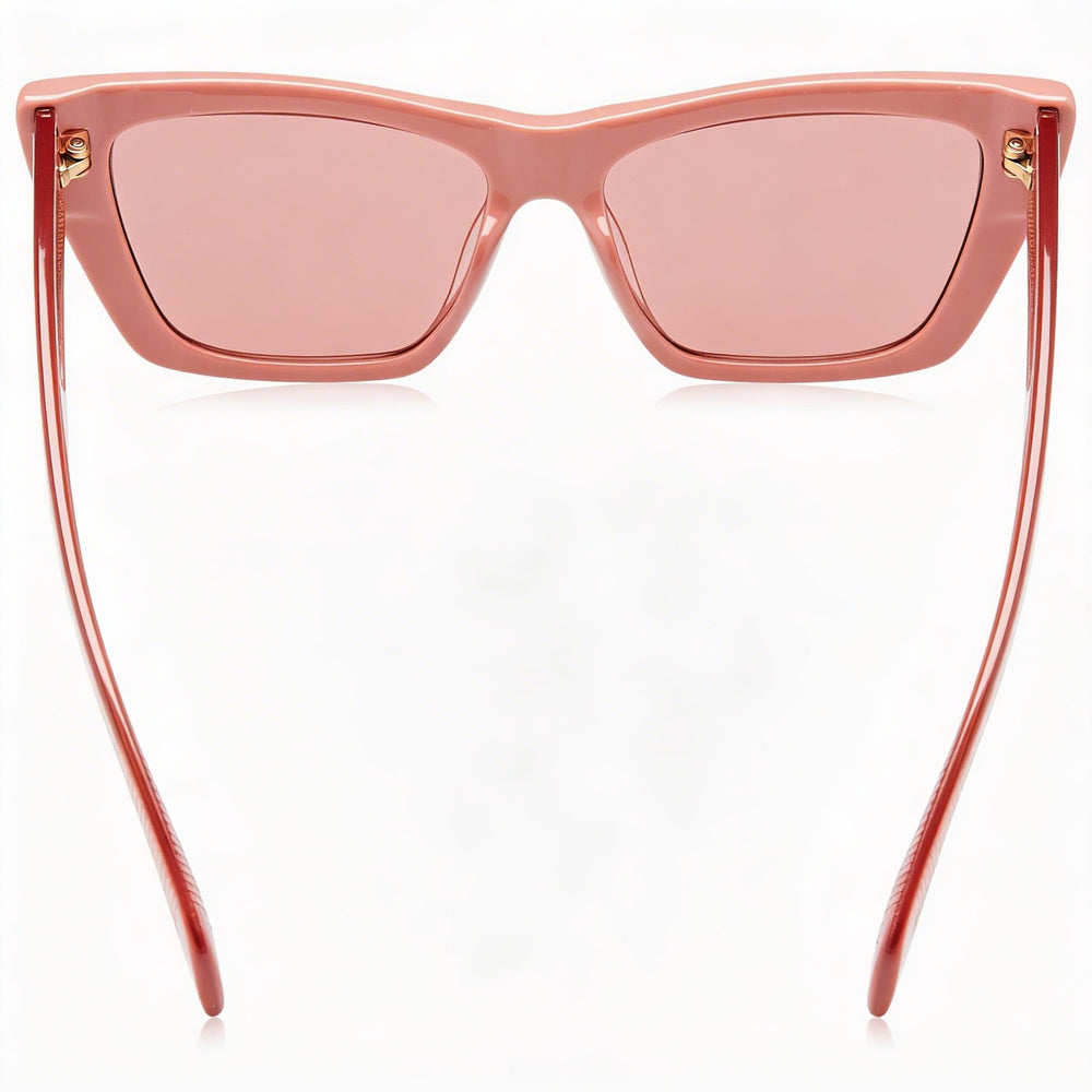 Gafas de sol rectangulares informales Rag & Bone rosas para mujer, 53 mm