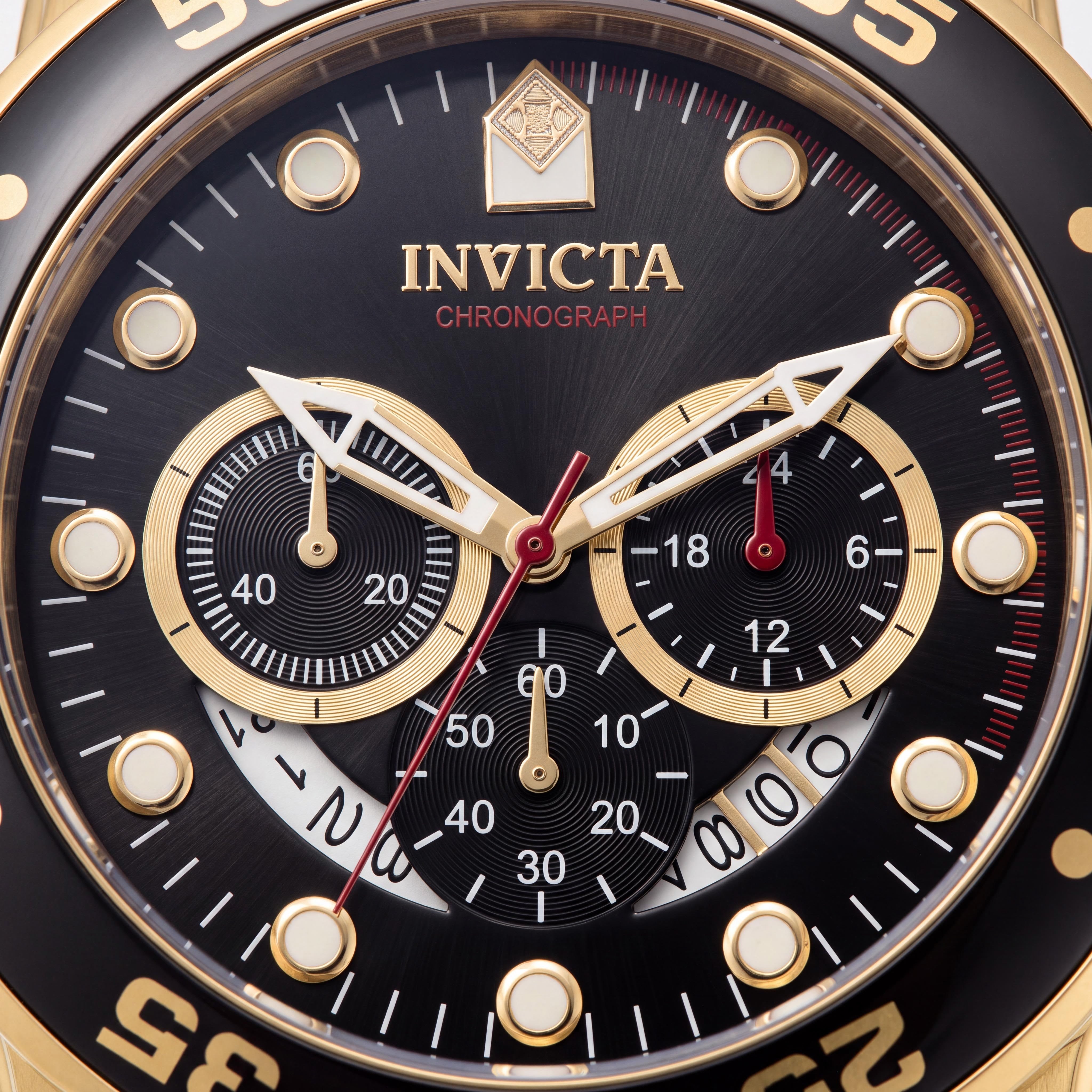 Invicta Men's Pro Diver Gold-tone Stainless Steel Black Dial Quartz Watch 48mm, Photo 2
