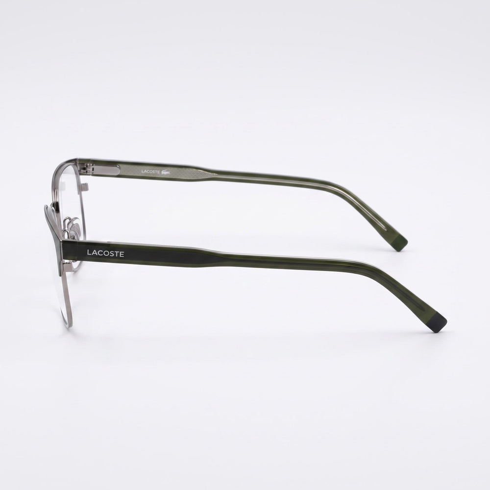 Lacoste Casual Men’s Matte Khaki Eyeglasses with Transparent Plastic Lenses 53-18-145