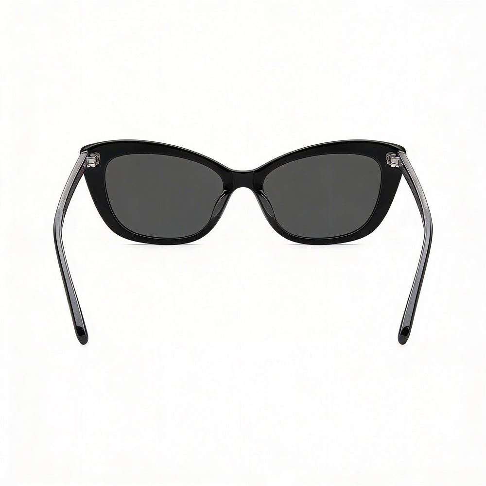 Kate Spade New York MERIDA/G/S Gafas de sol de plástico negras/grises de ojo de gato para mujer, lentes grises no polarizadas 100% UV 54 mm