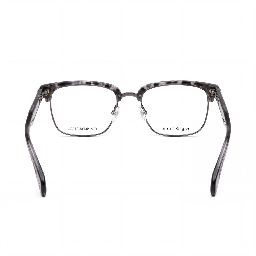 rag & bone Casual Men's Metal Frame Black Grey Havana Eyewear with Transparent Lenses 51-18-140