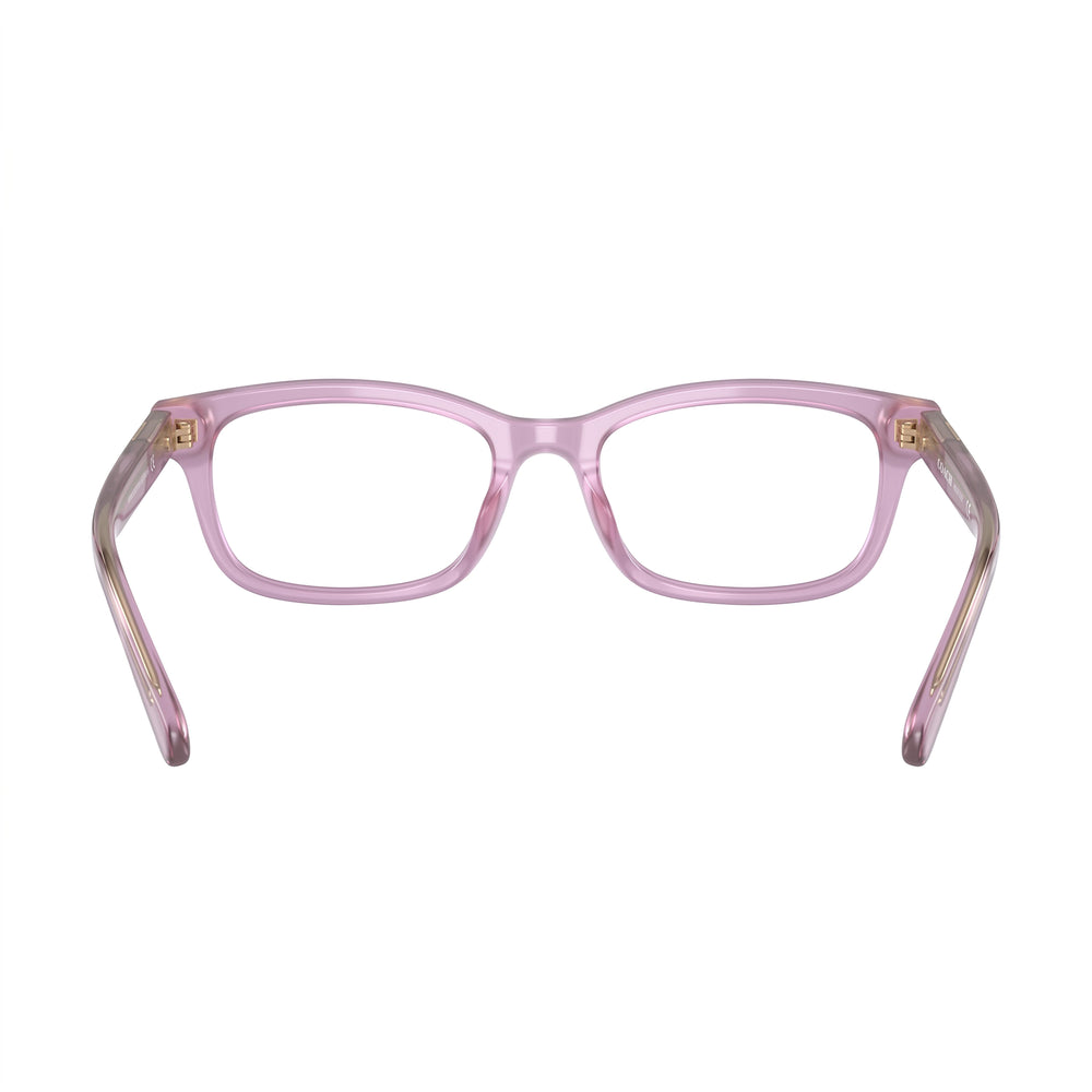 Gafas Rectangulares de Mujer COACH HC6174F Asian Fit, Montura de Plástico Violeta, Lentes Transparentes, Ancho de Lente de 54mm