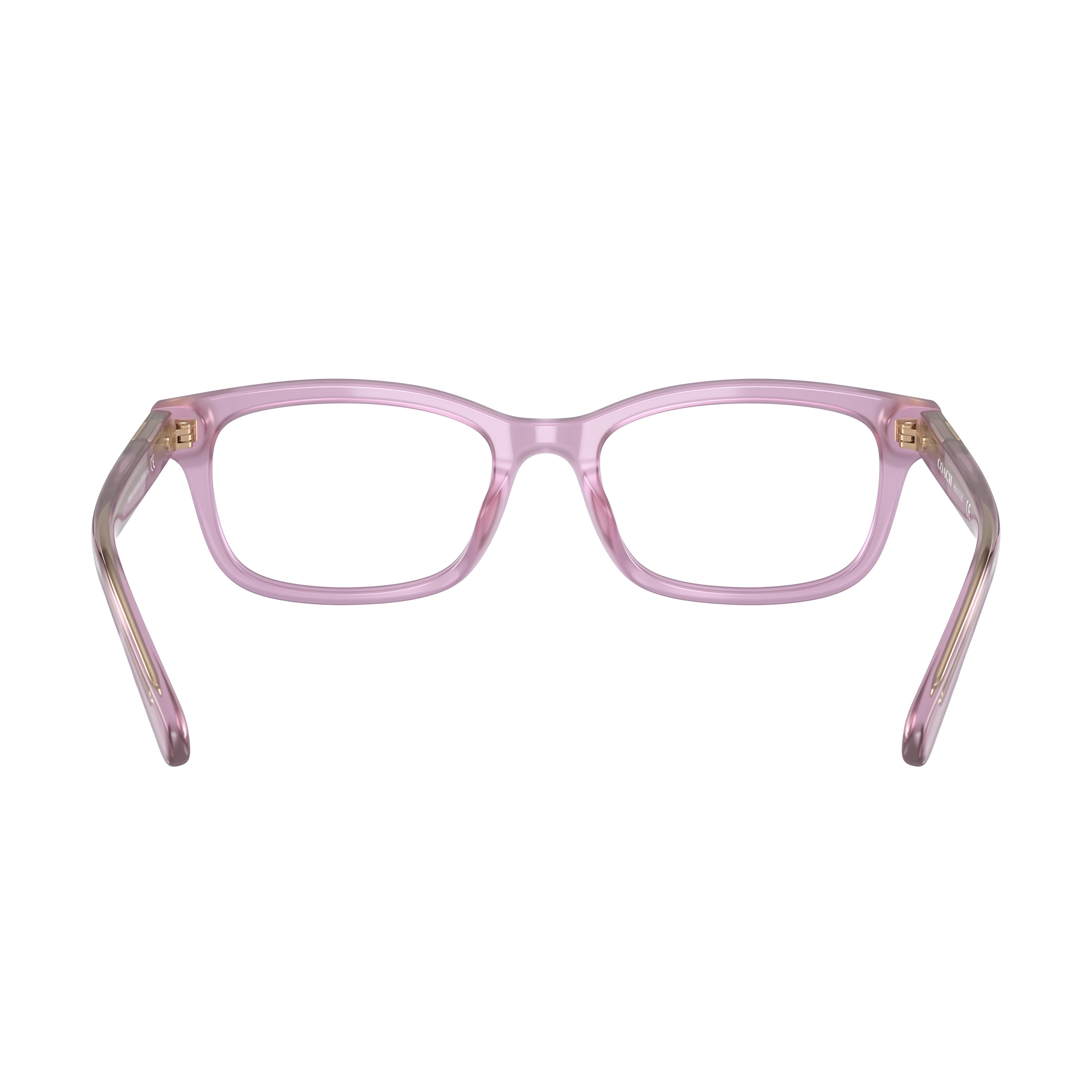 COACH HC6174F Women's Asian Fit Rectangle Eyeglasses, Violet Plastic Frame, Clear Lens, 54mm Lens Width, Photo 3