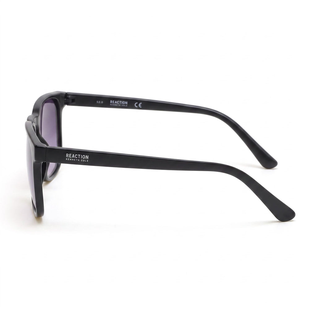 Kenneth Cole Men's Athletic Black Plastic Frame Non-Polarized Sunglasses with Smoke Lenses 53mm