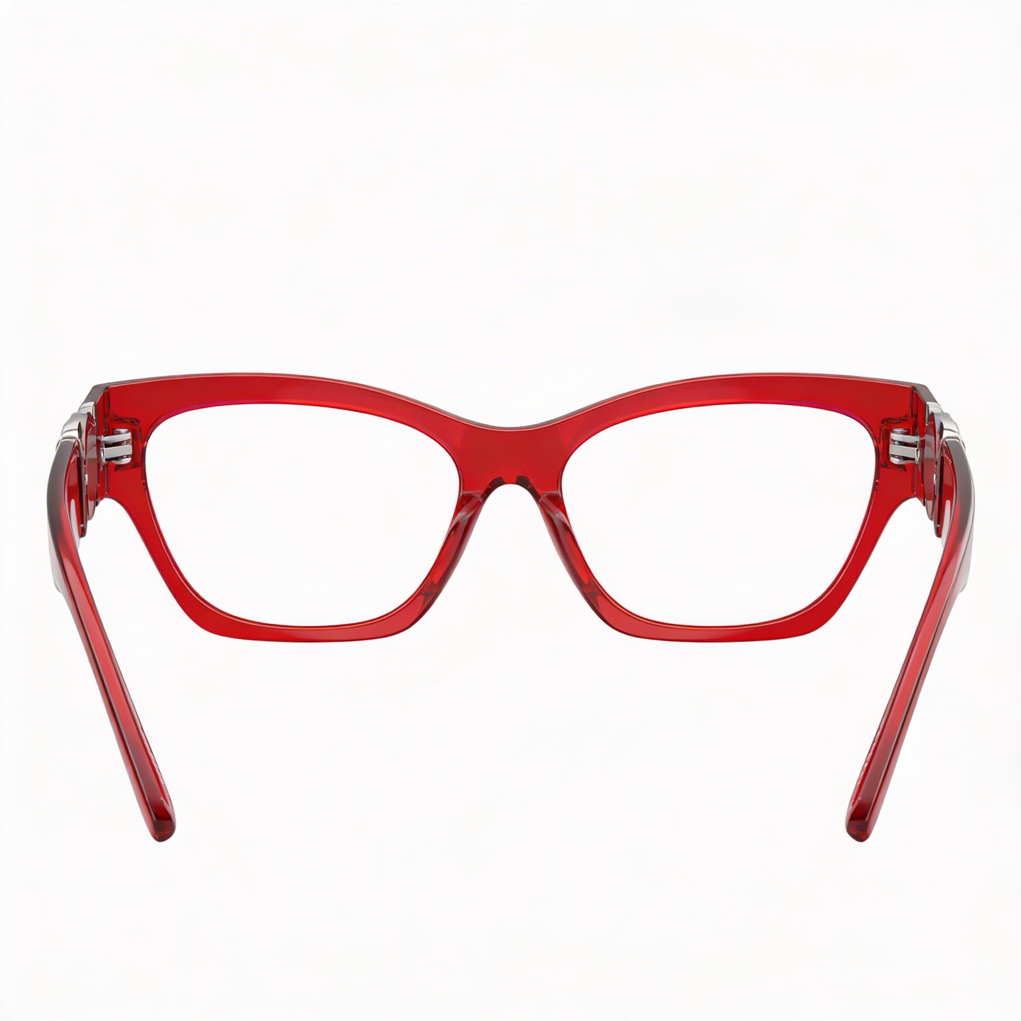 Gafas de sol Versace Ve 3367 U para mujer, montura de policarbonato inyectado transparente en rojo, 52 mm, Photo 4
