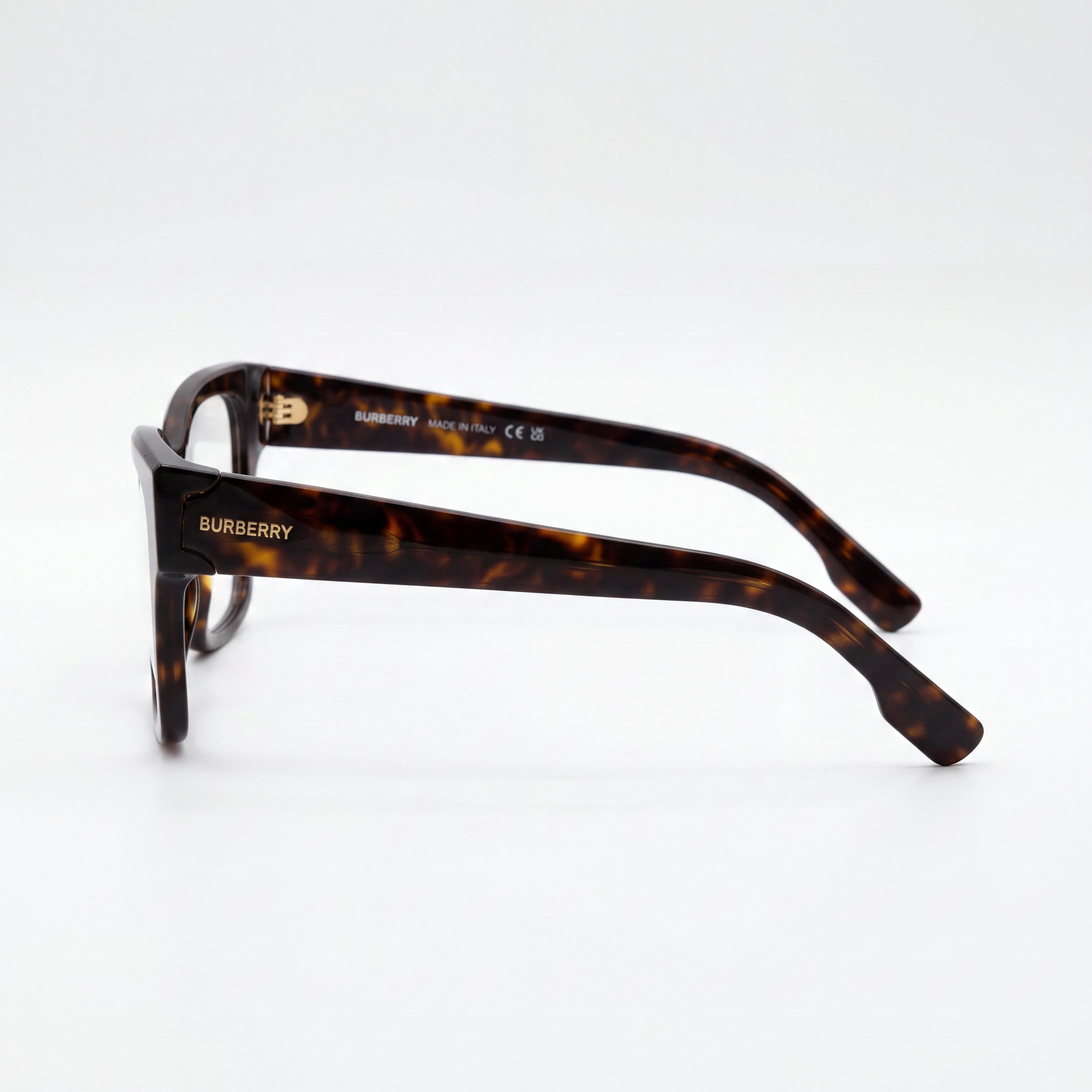Burberry Unisex Brown Tortoise Frame Optical Eyeglasses for Prescription Lenses, Photo 2