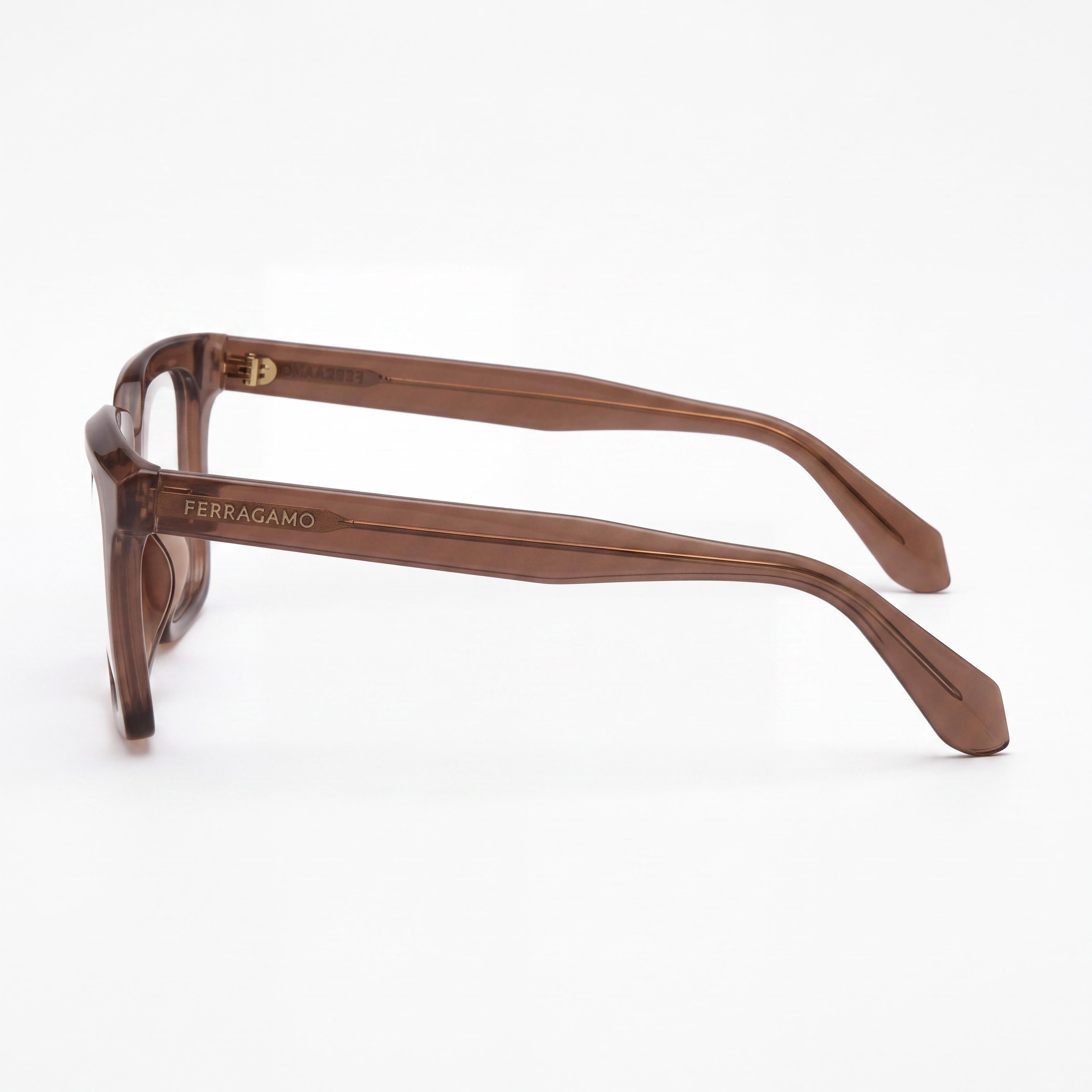 Salvatore Ferragamo Sf2985 Unisex Metal Eyeglasses with Transparent Dark Brown Polarized Lenses 52mm, Photo 3