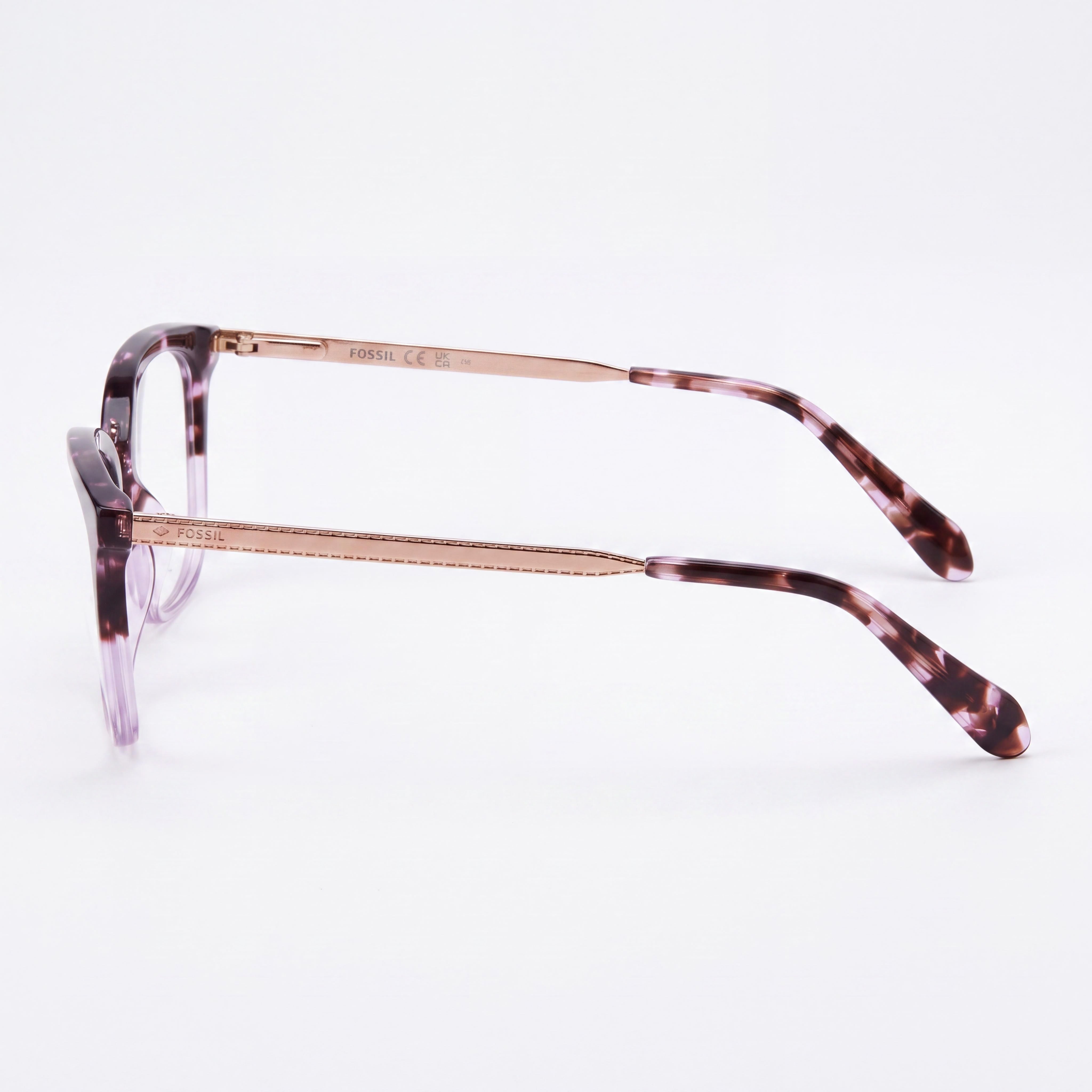 Gafas de plástico rectangulares Fossil Fos 7159 para mujer con lentes transparentes 53/19, Photo 2