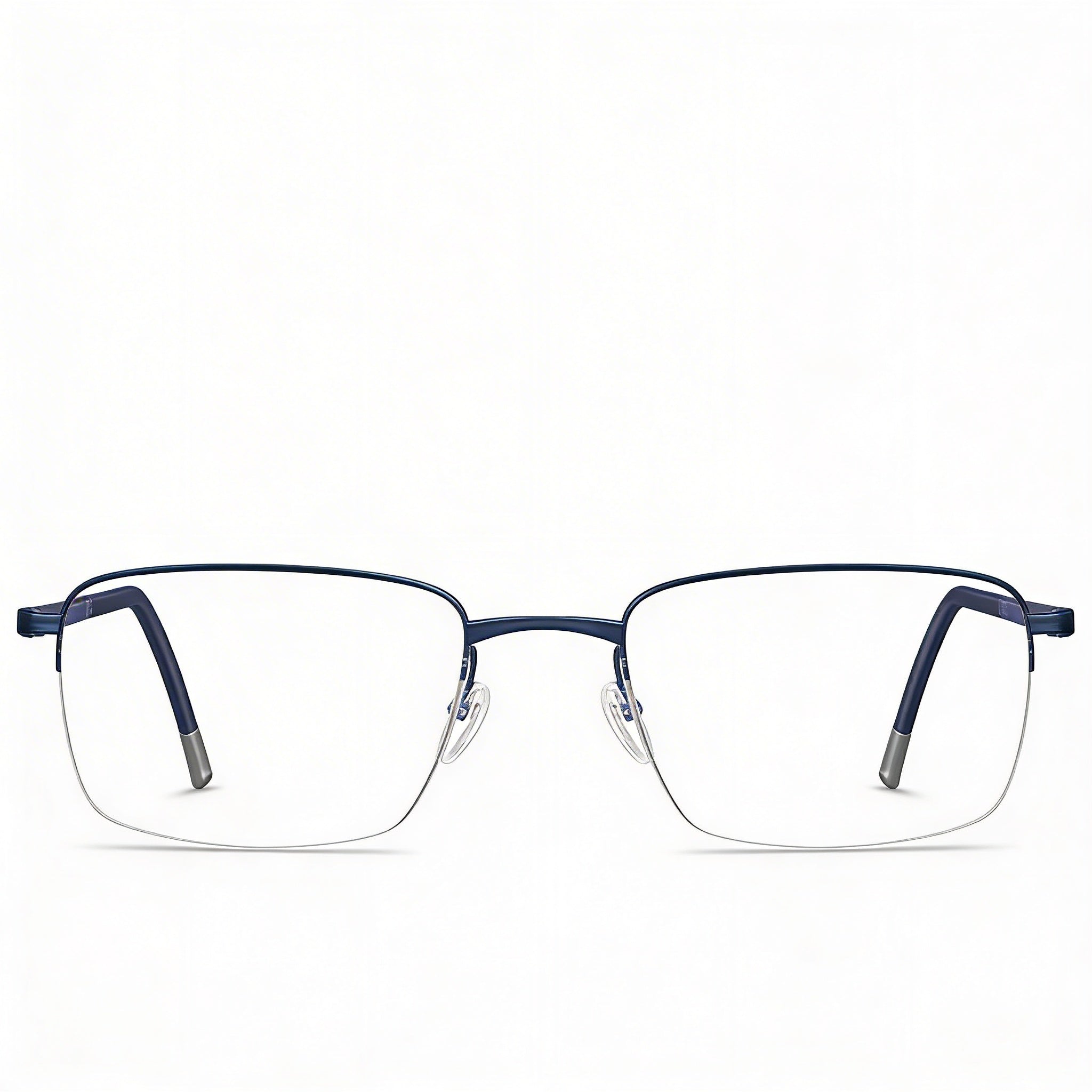 Silhouette ILLUSION NYLOR 5560 Men's Metal Casual Eyeglasses, Satin Blue Frame, Clear Lenses 54-19-145, Photo 3